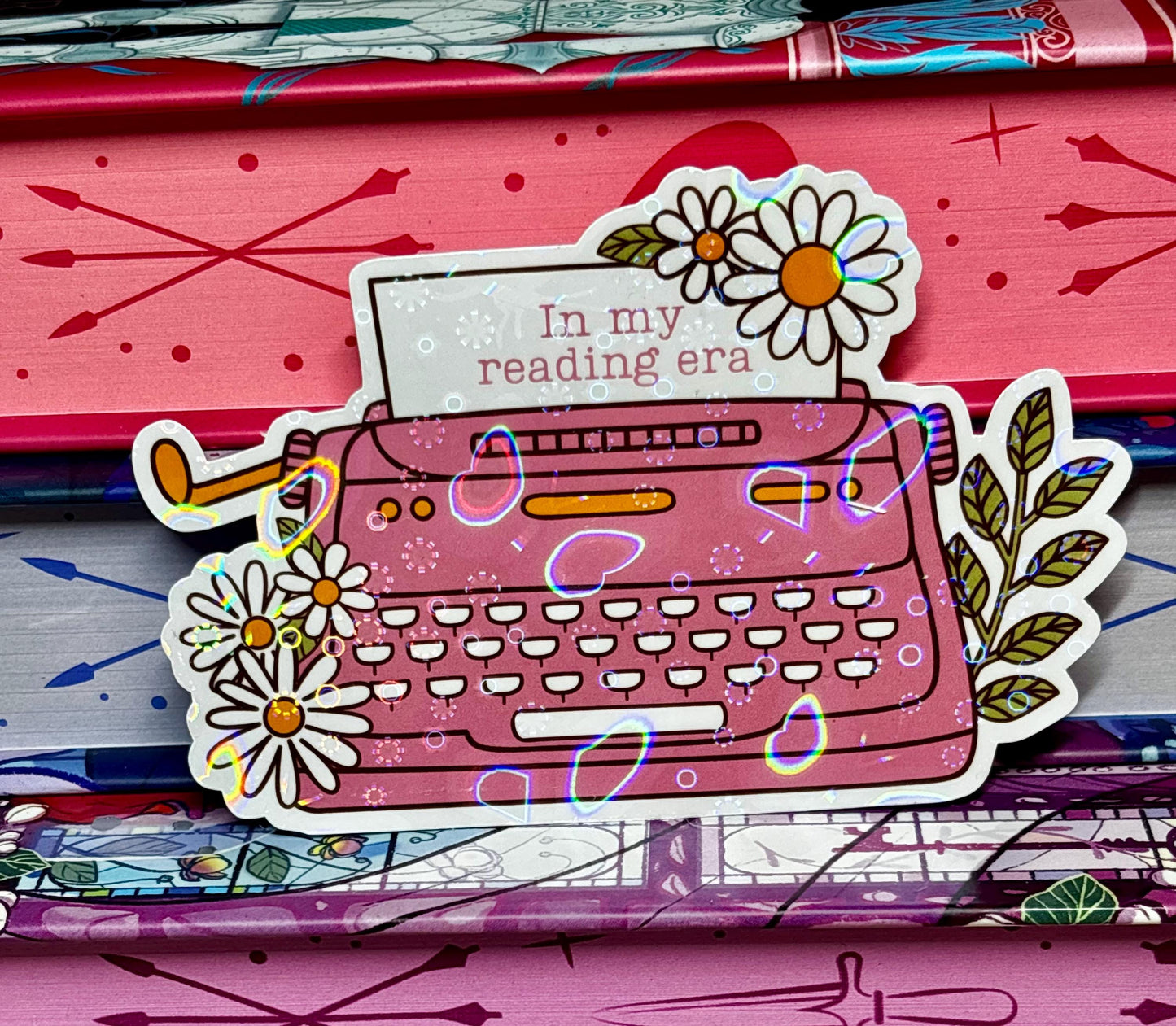 In My Reading Era Typewriter Sticker
