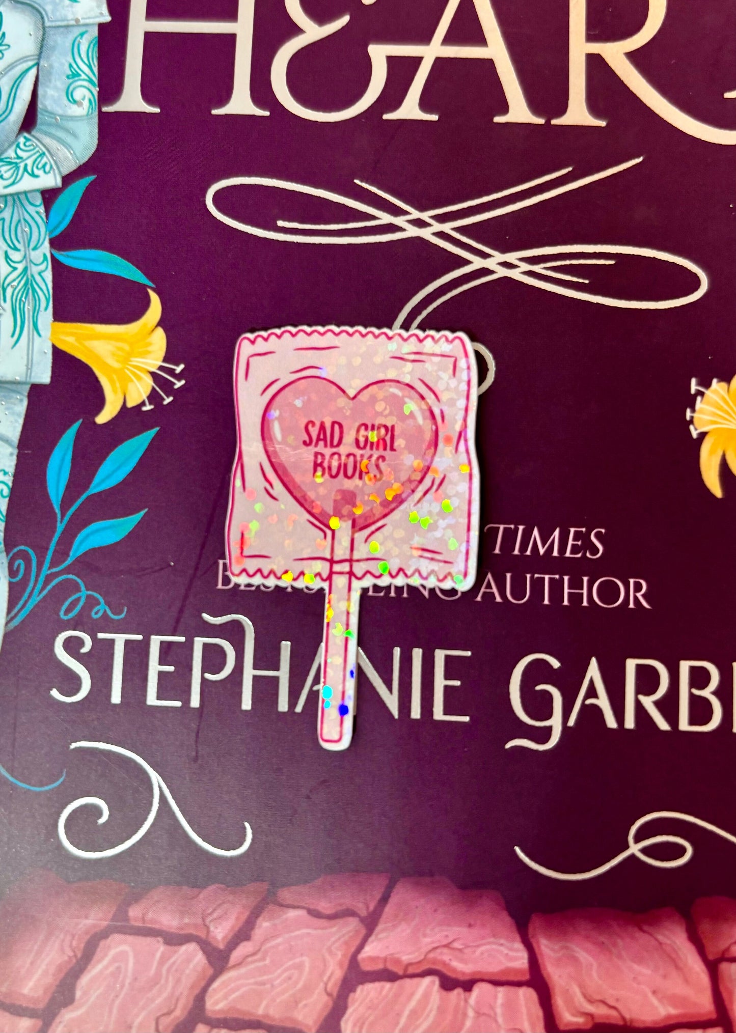 Mini Sad Girl Books Lolly Sticker