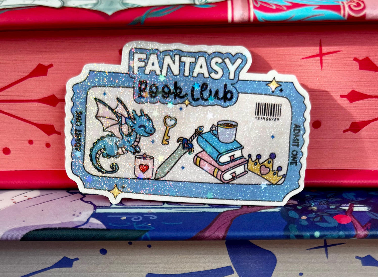 Mini Fantasy Book Club Ticket Sticker