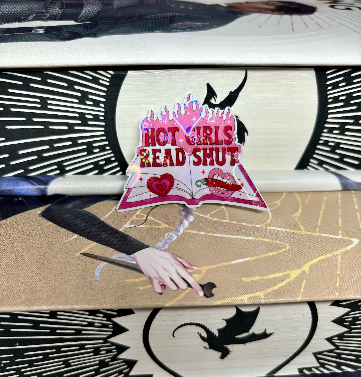 Mini Hot Girls Read Smut Sticker
