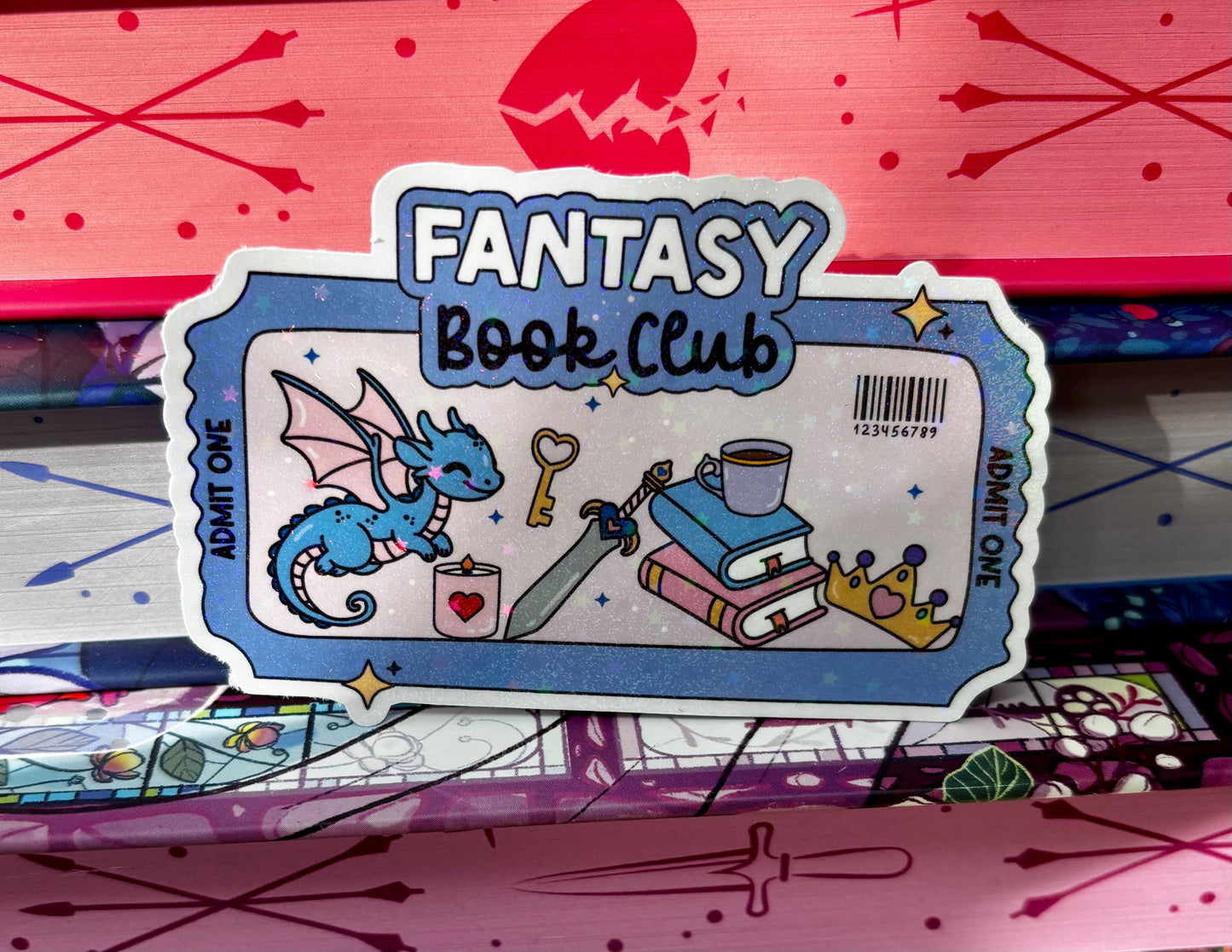 Fantasy Book Club Ticket Sticker