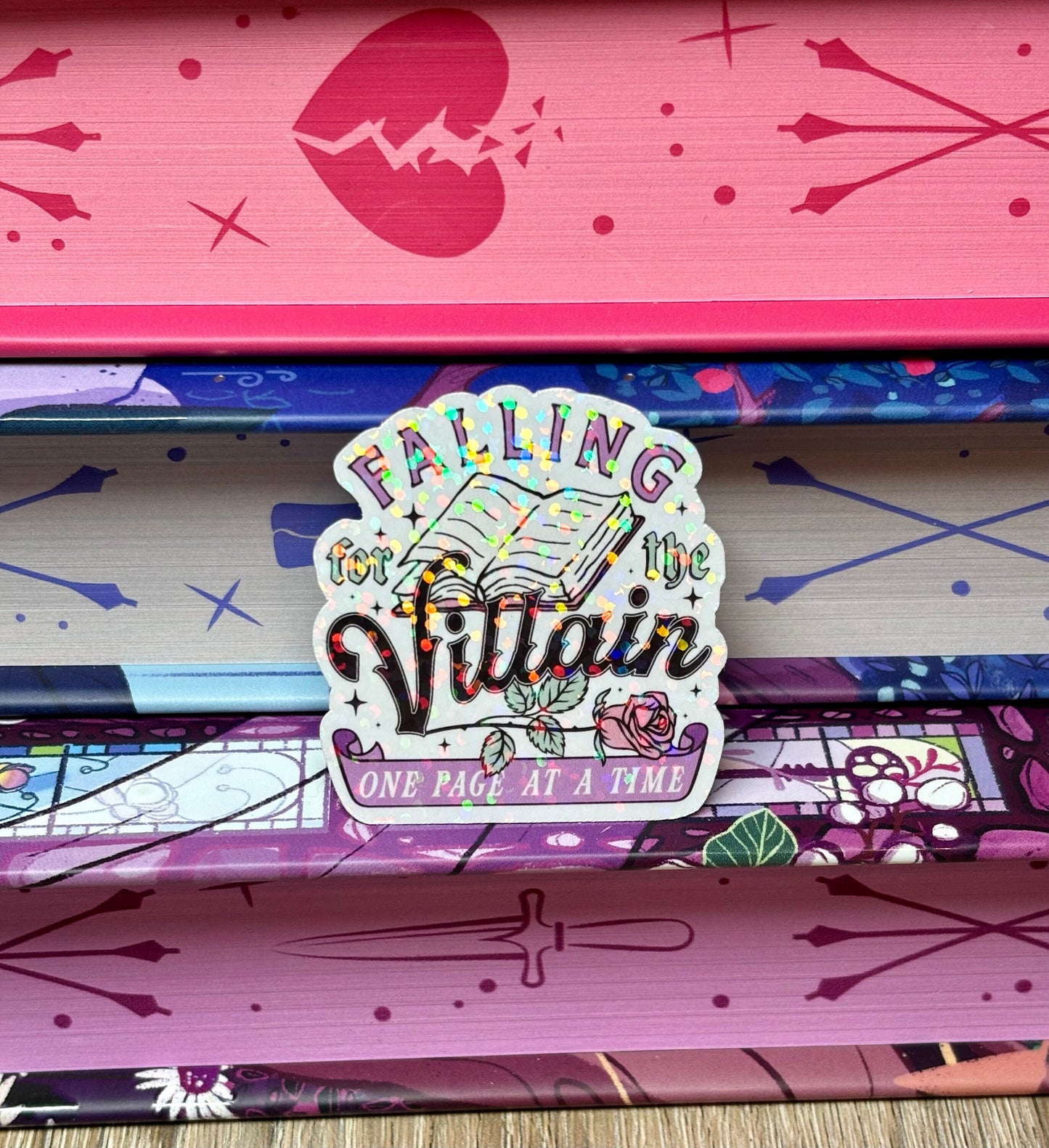 Mini Falling For The Villain One Page At A Time Sticker