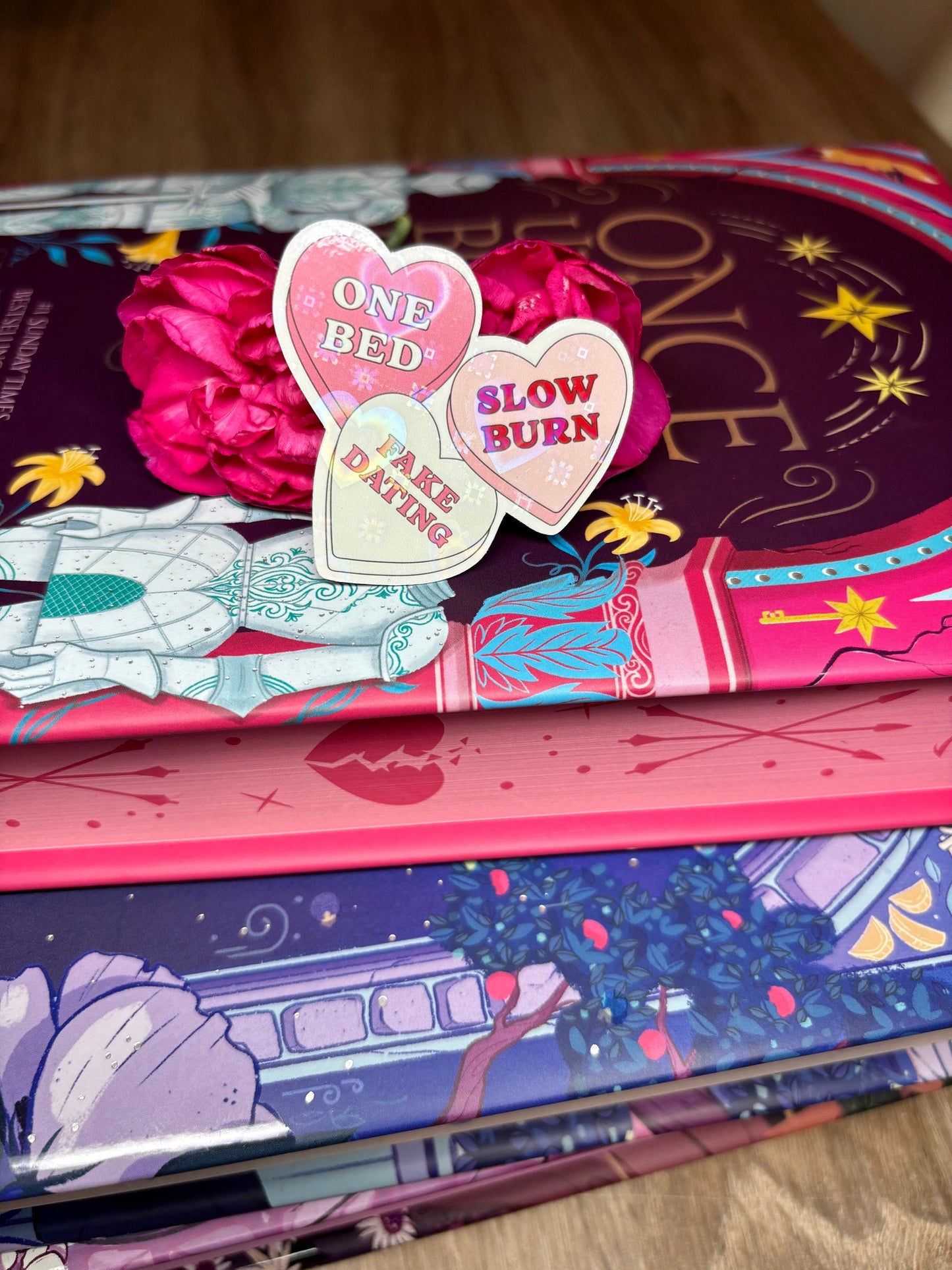 Mini Book Tropes Love Hearts Sticker