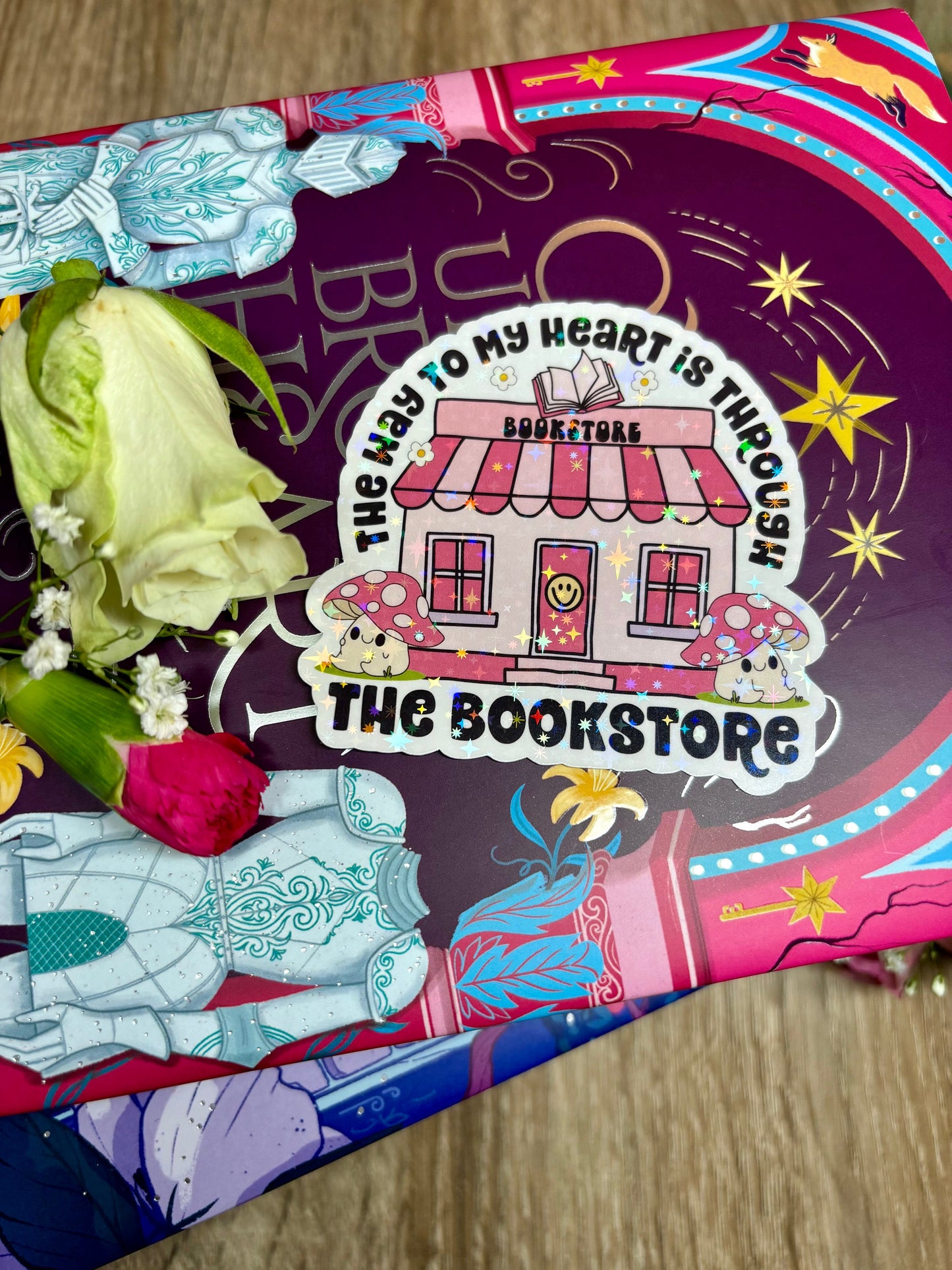 The Way To My Heart Is Through The Bookstore Sticker
