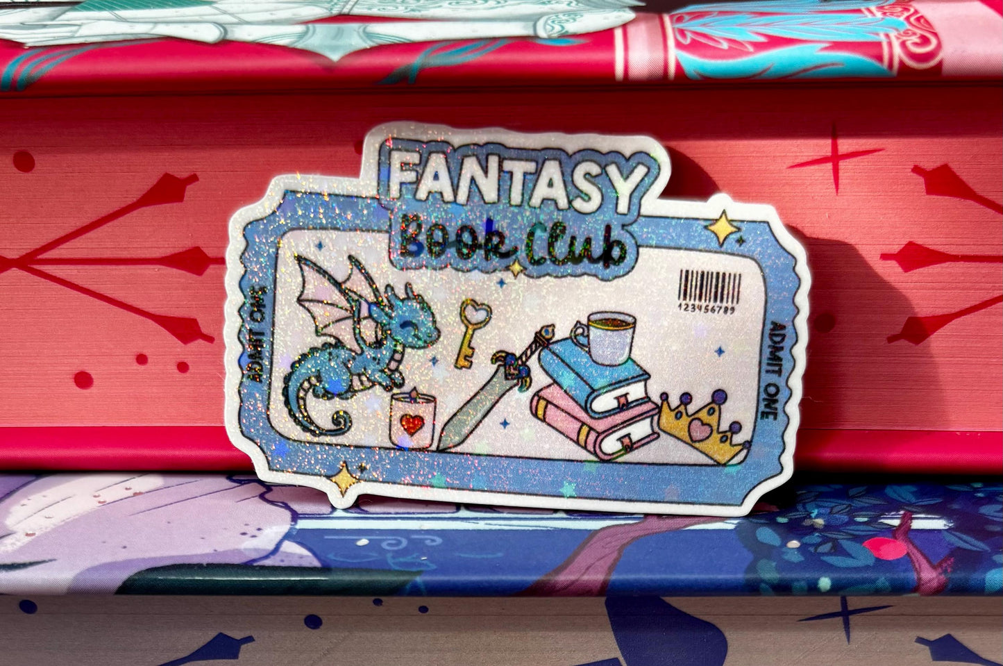 Mini Fantasy Book Club Ticket Sticker