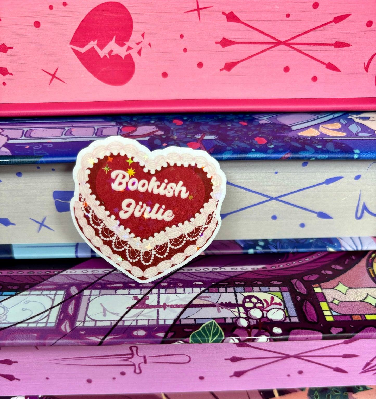 Mini Bookish Girlie Cake Sticker