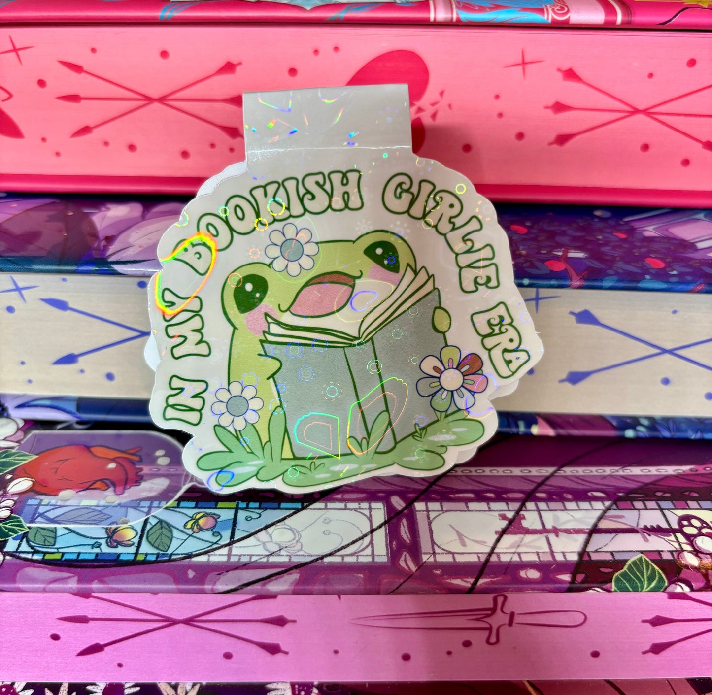 In My Bookish Girlie Era Frog Magnetic Bookmark