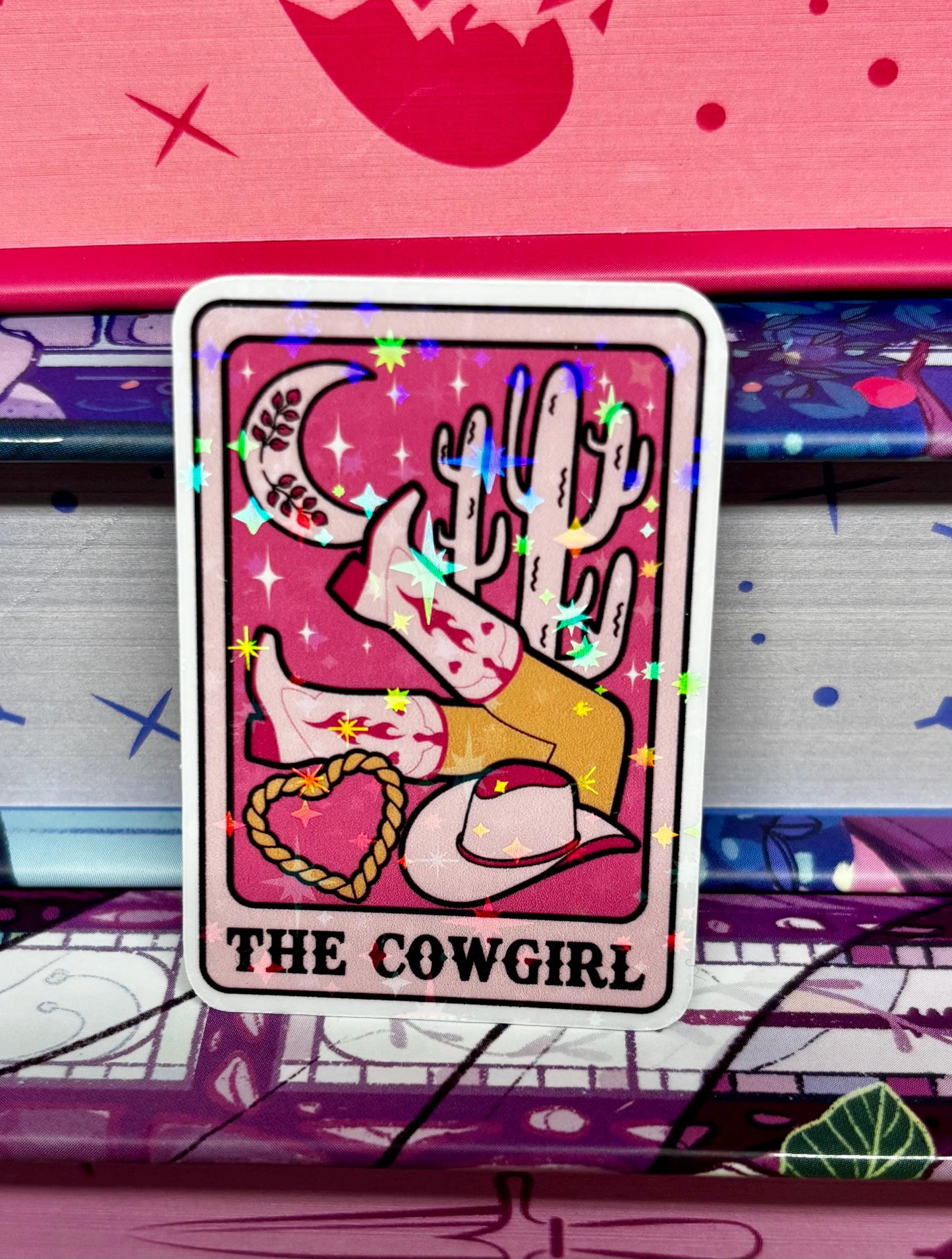 Mini The Cowgirl Tarot Card Sticker