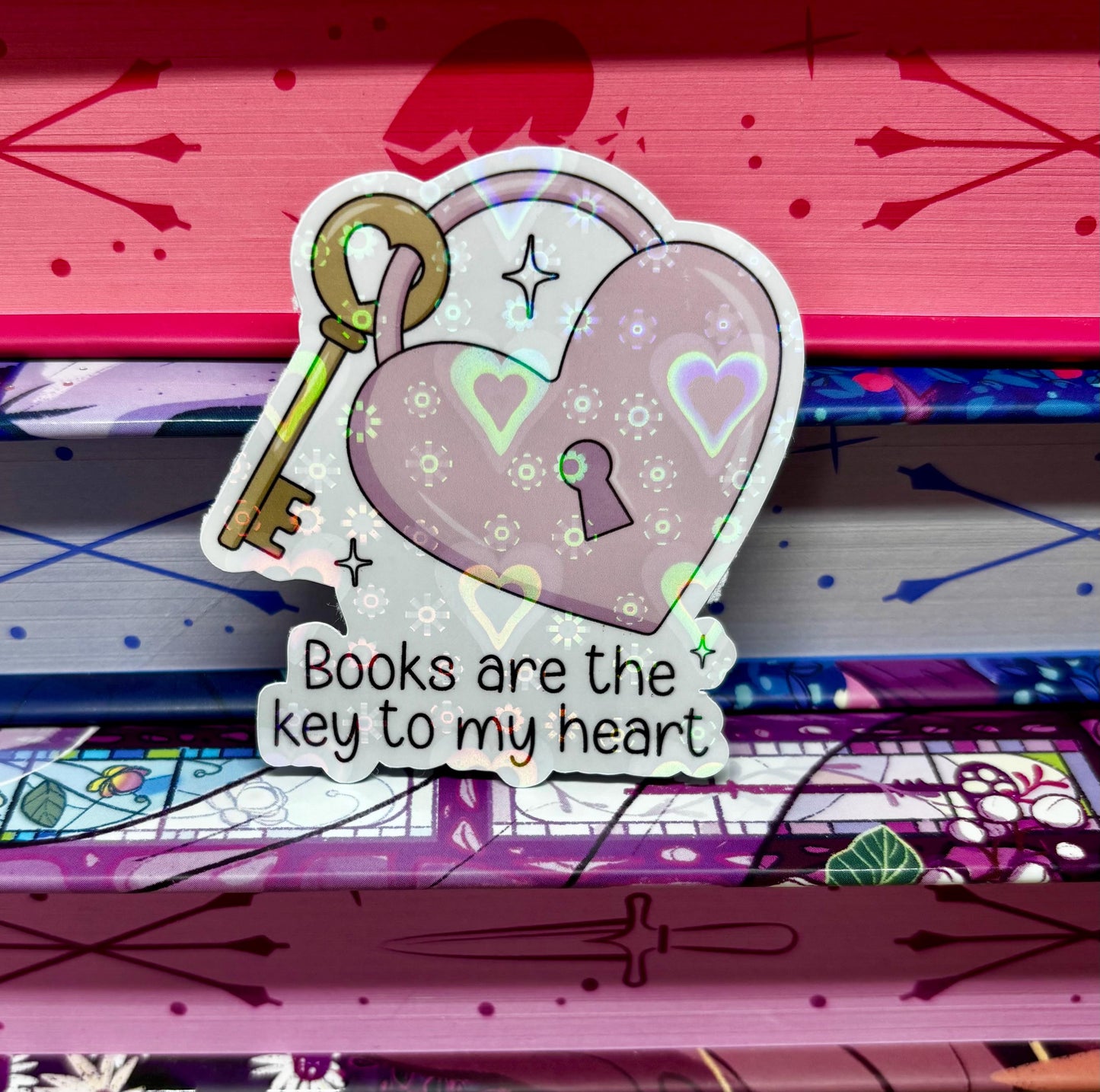 Books Are The Key To My Heart Sticker