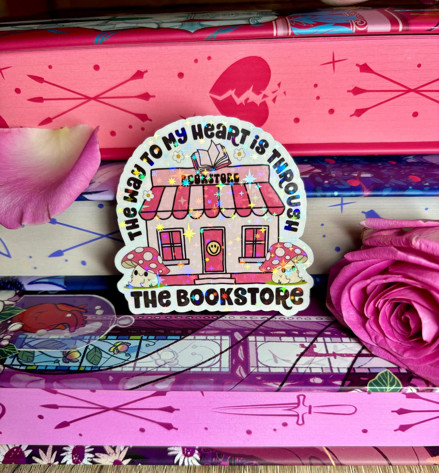 Medium The Way To My Heart Is Through The Bookstore Sticker