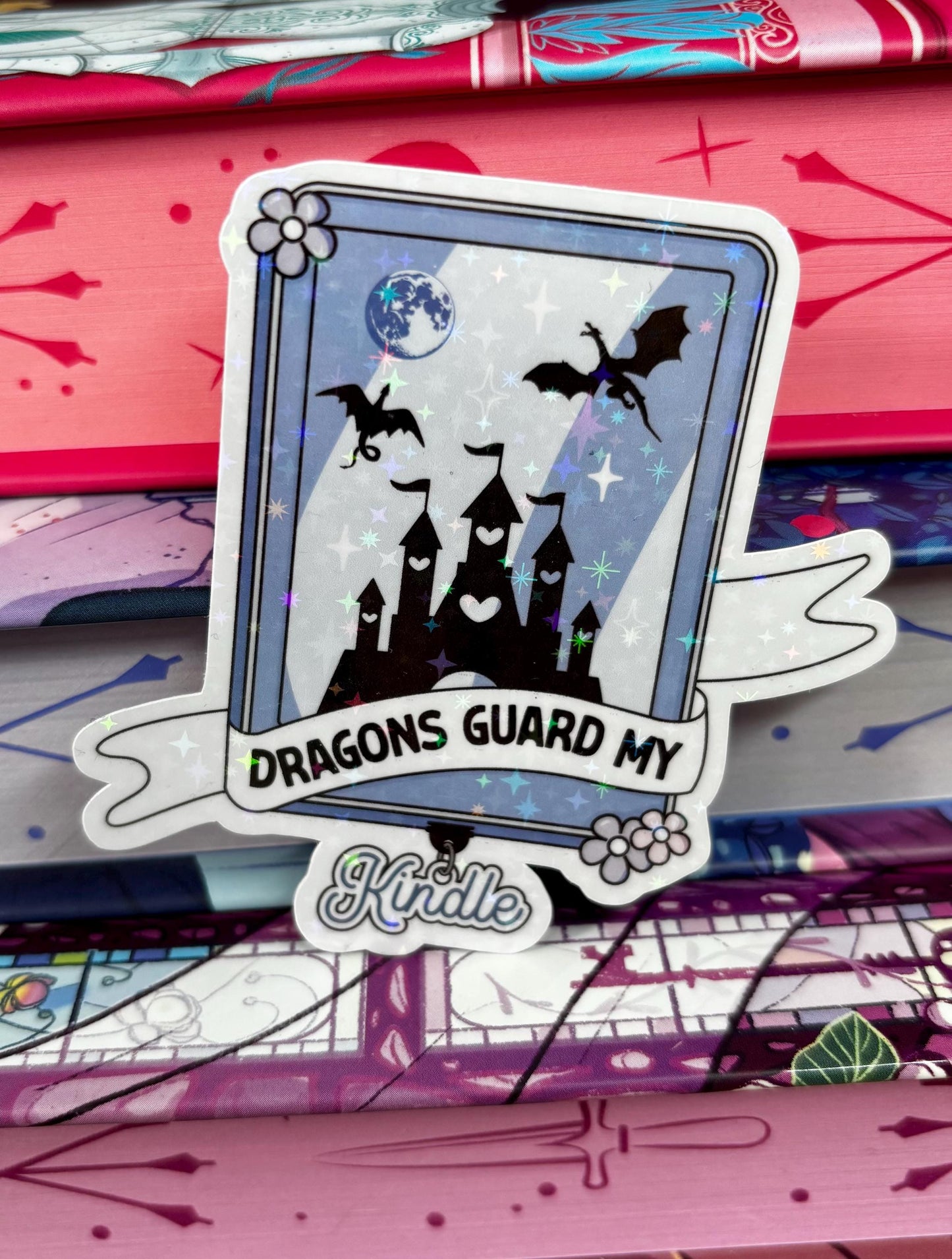 Dragons Guard My Kindle Sticker
