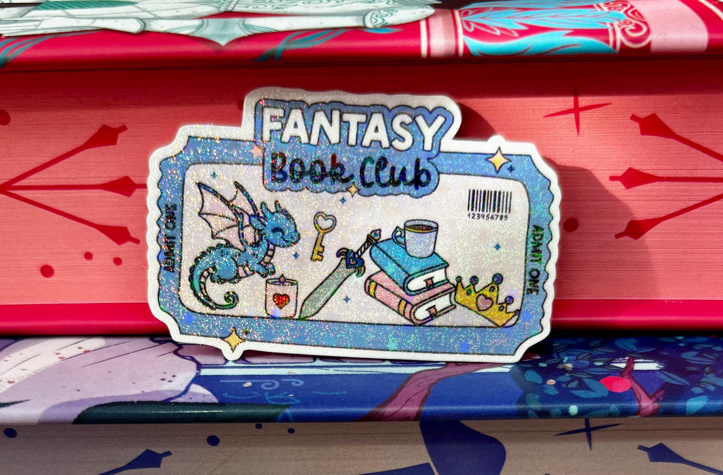 Mini Fantasy Book Club Ticket Sticker