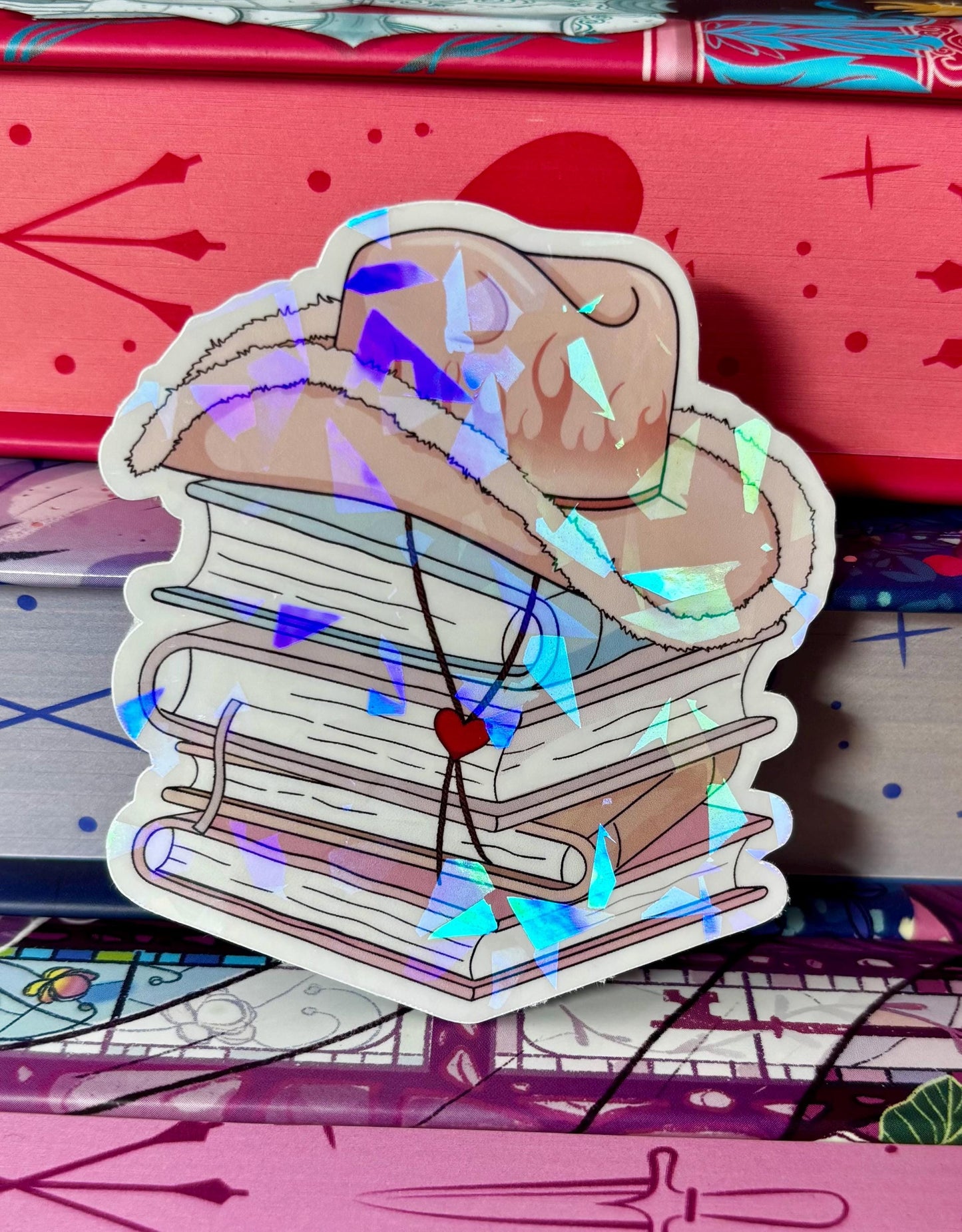 Cowgirl Book Stack Sticker
