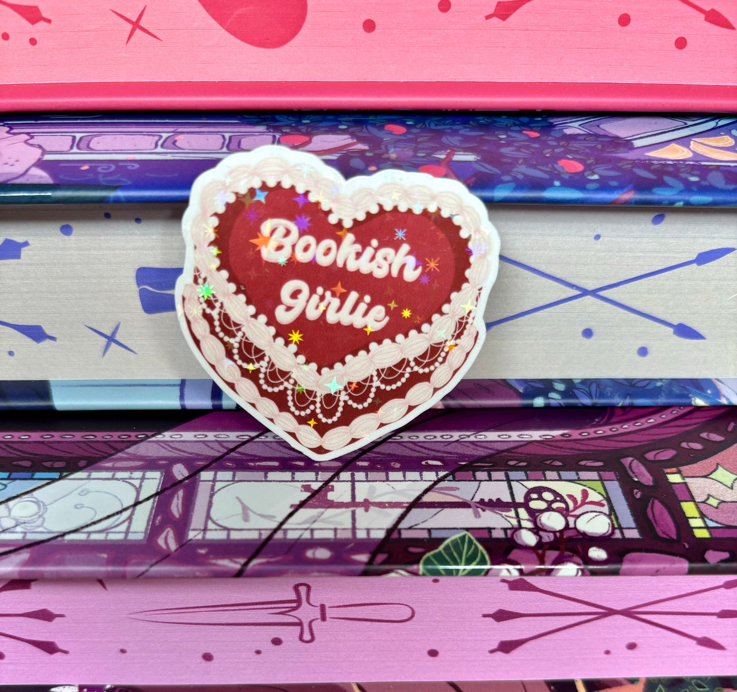 Mini Bookish Girlie Cake Sticker
