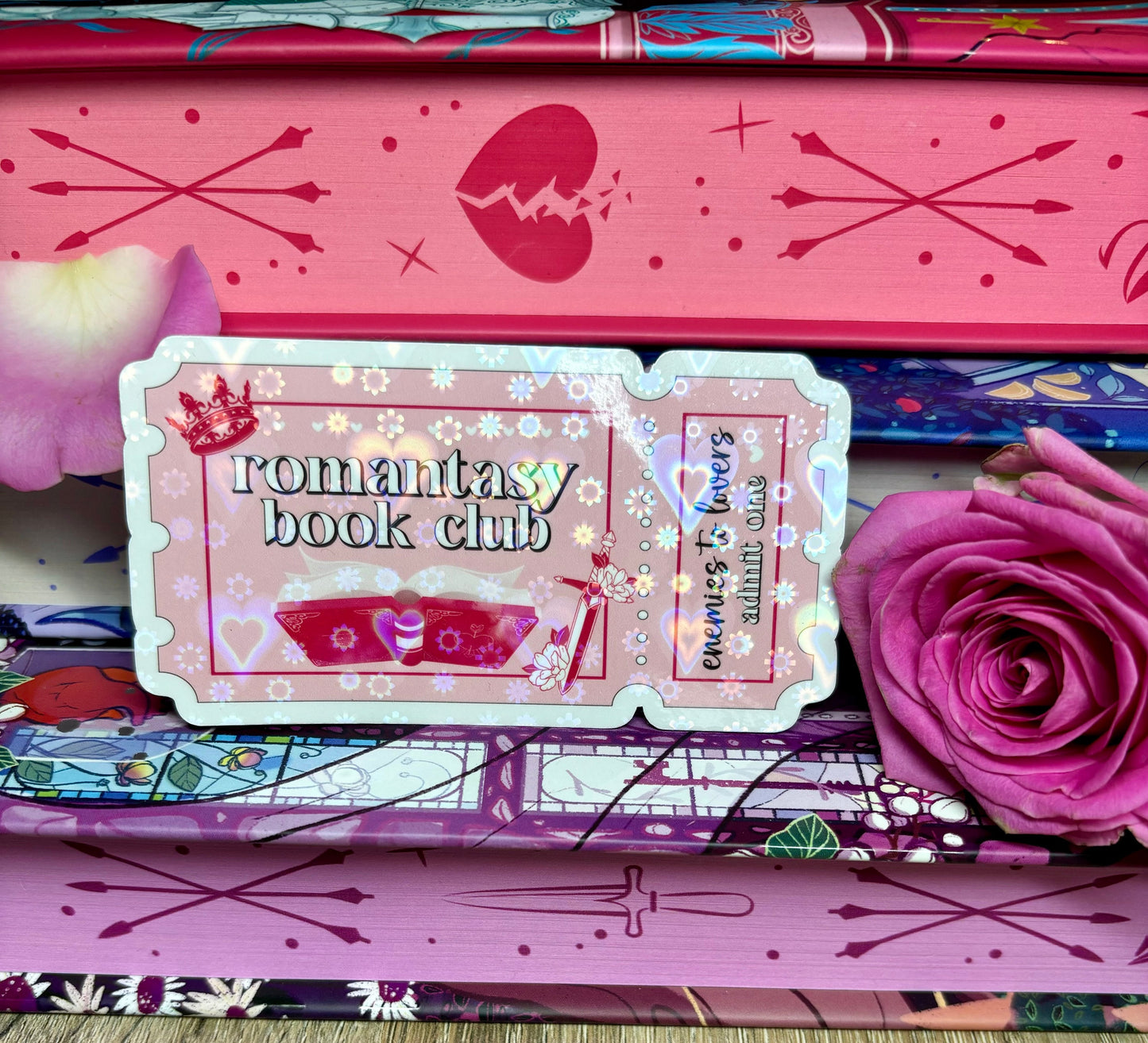 Romantasy Book Club Ticket Sticker