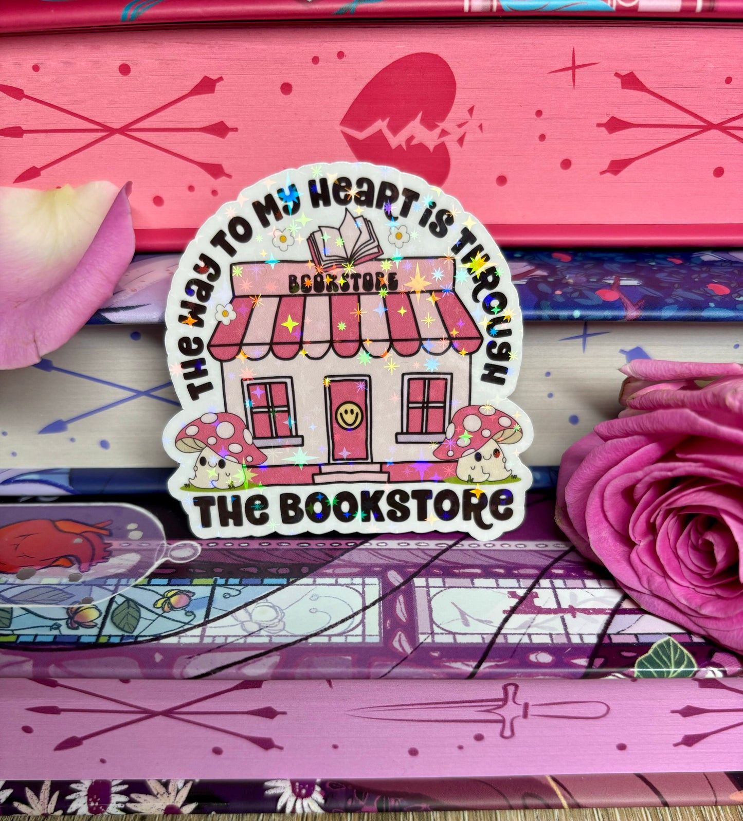 Medium The Way To My Heart Is Through The Bookstore Sticker