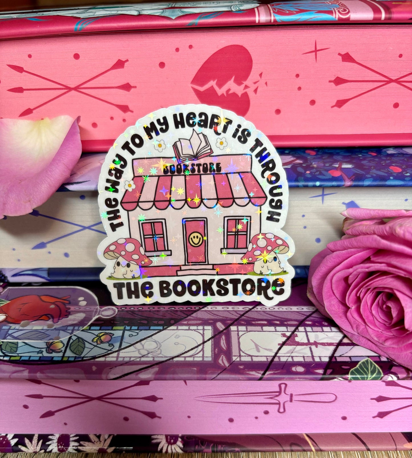 Medium The Way To My Heart Is Through The Bookstore Sticker