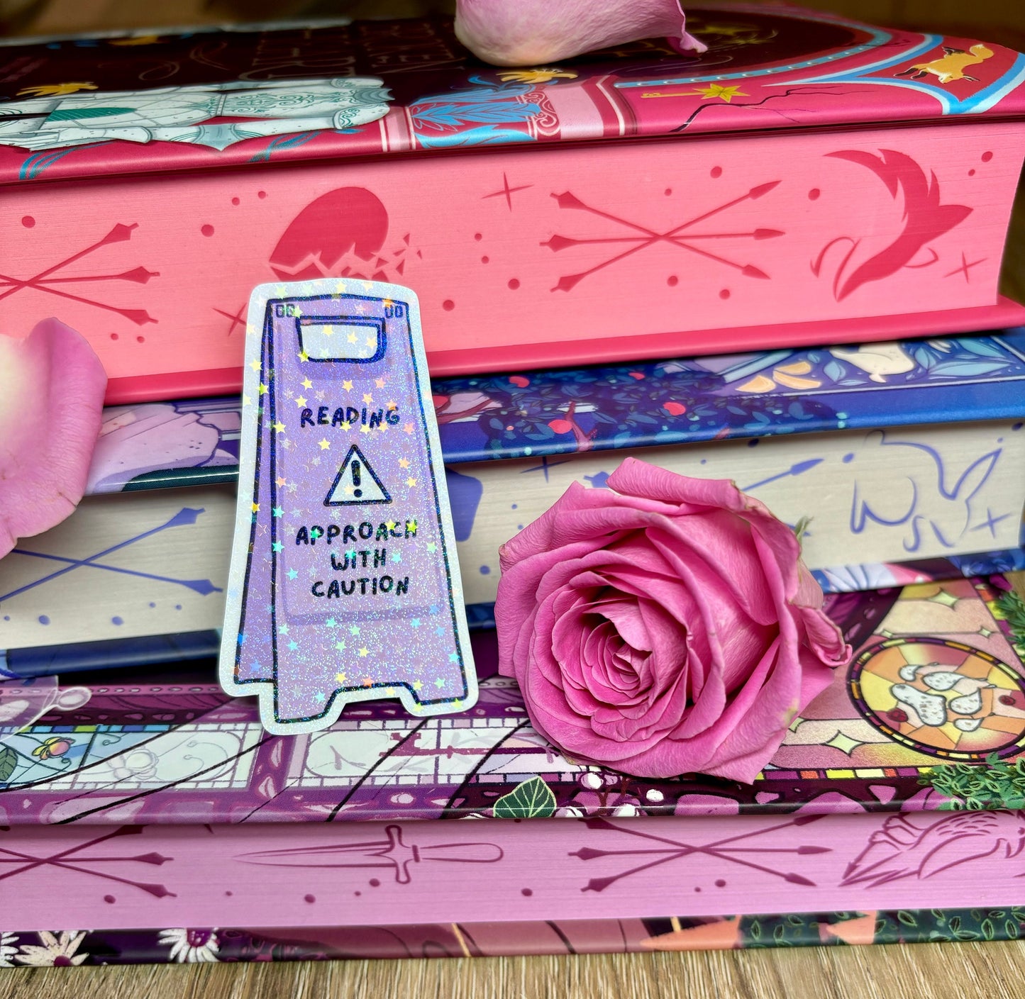 Reading Approach With Caution Floor Sign Style Sticker