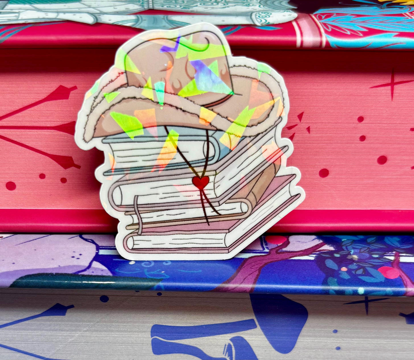 Mini Cowgirl Book Stack Sticker