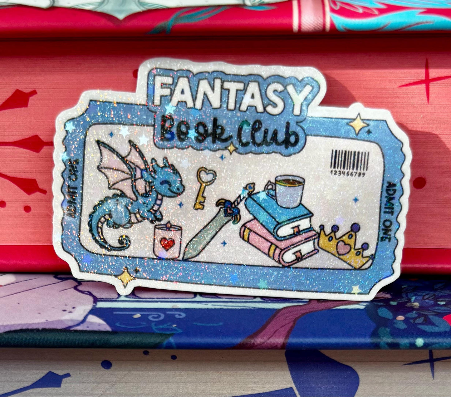 Mini Fantasy Book Club Ticket Sticker