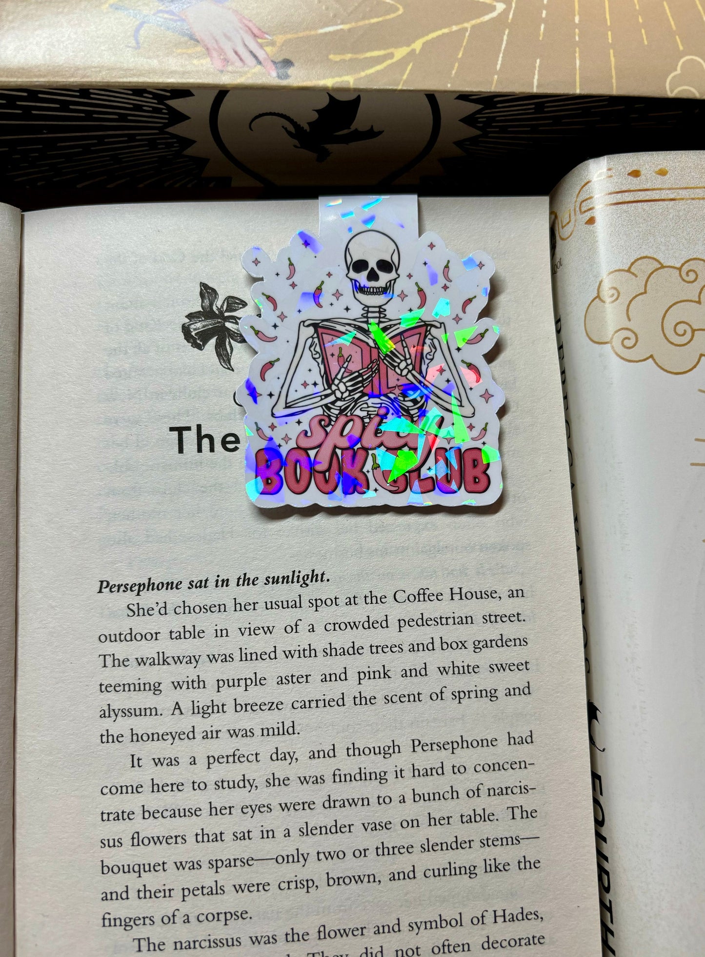 Spicy Book Club Skeleton Magnetic Bookmark