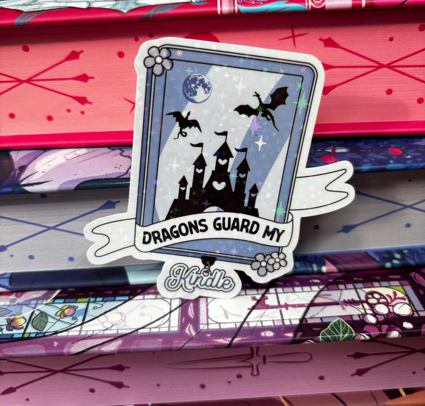 Dragons Guard My Kindle Sticker