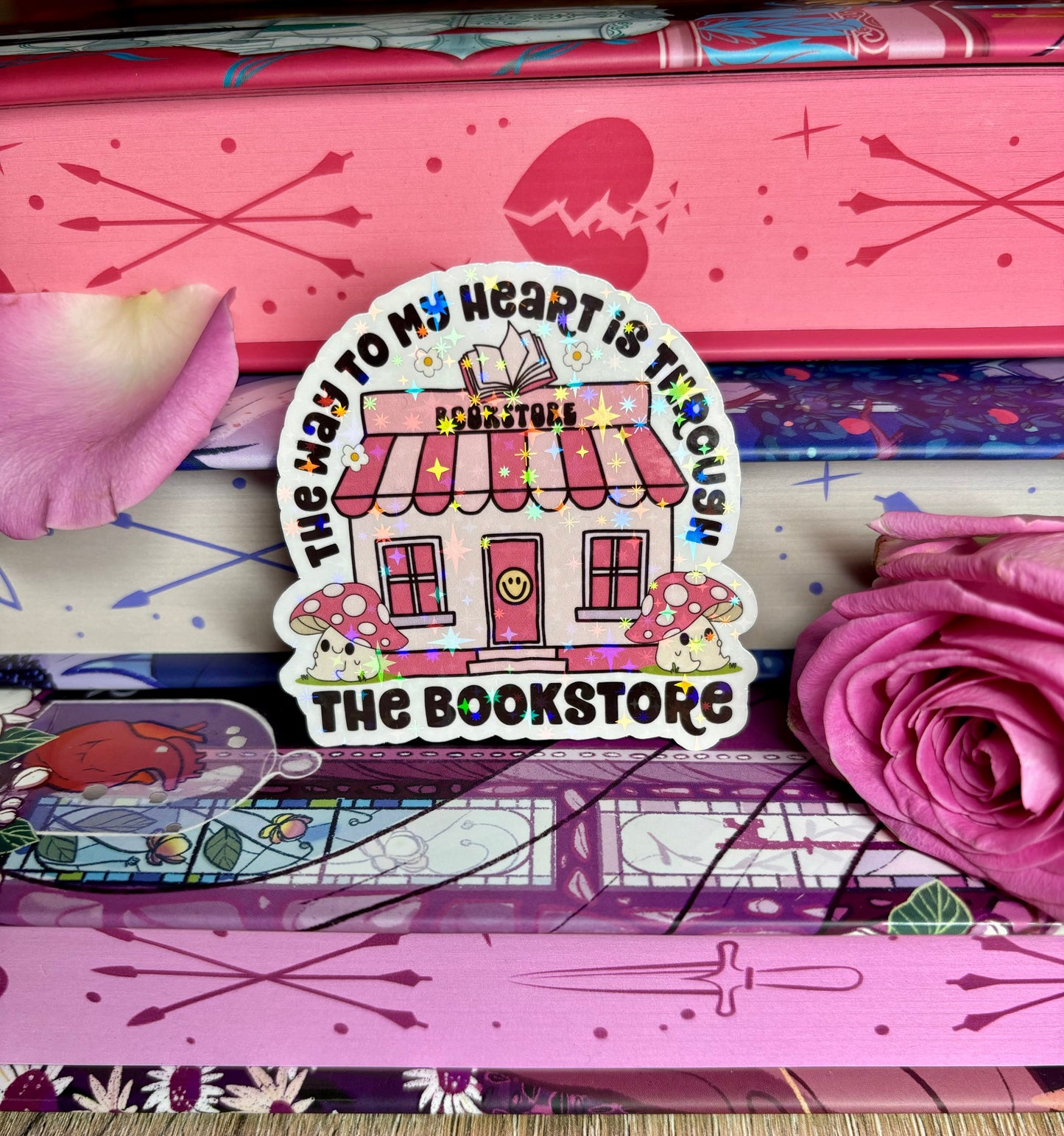Medium The Way To My Heart Is Through The Bookstore Sticker