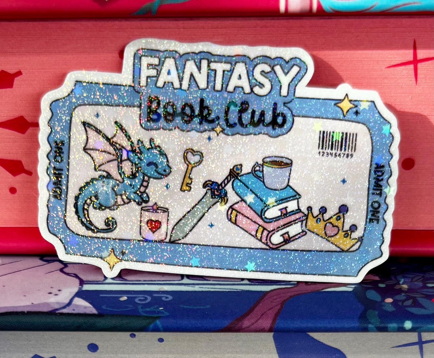 Mini Fantasy Book Club Ticket Sticker