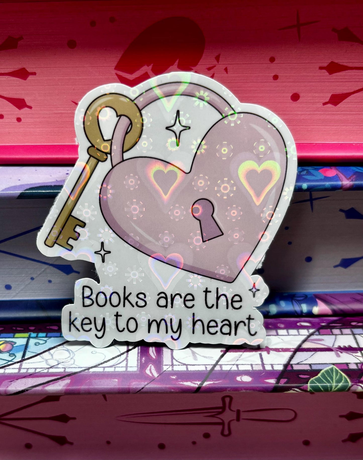 Books Are The Key To My Heart Sticker