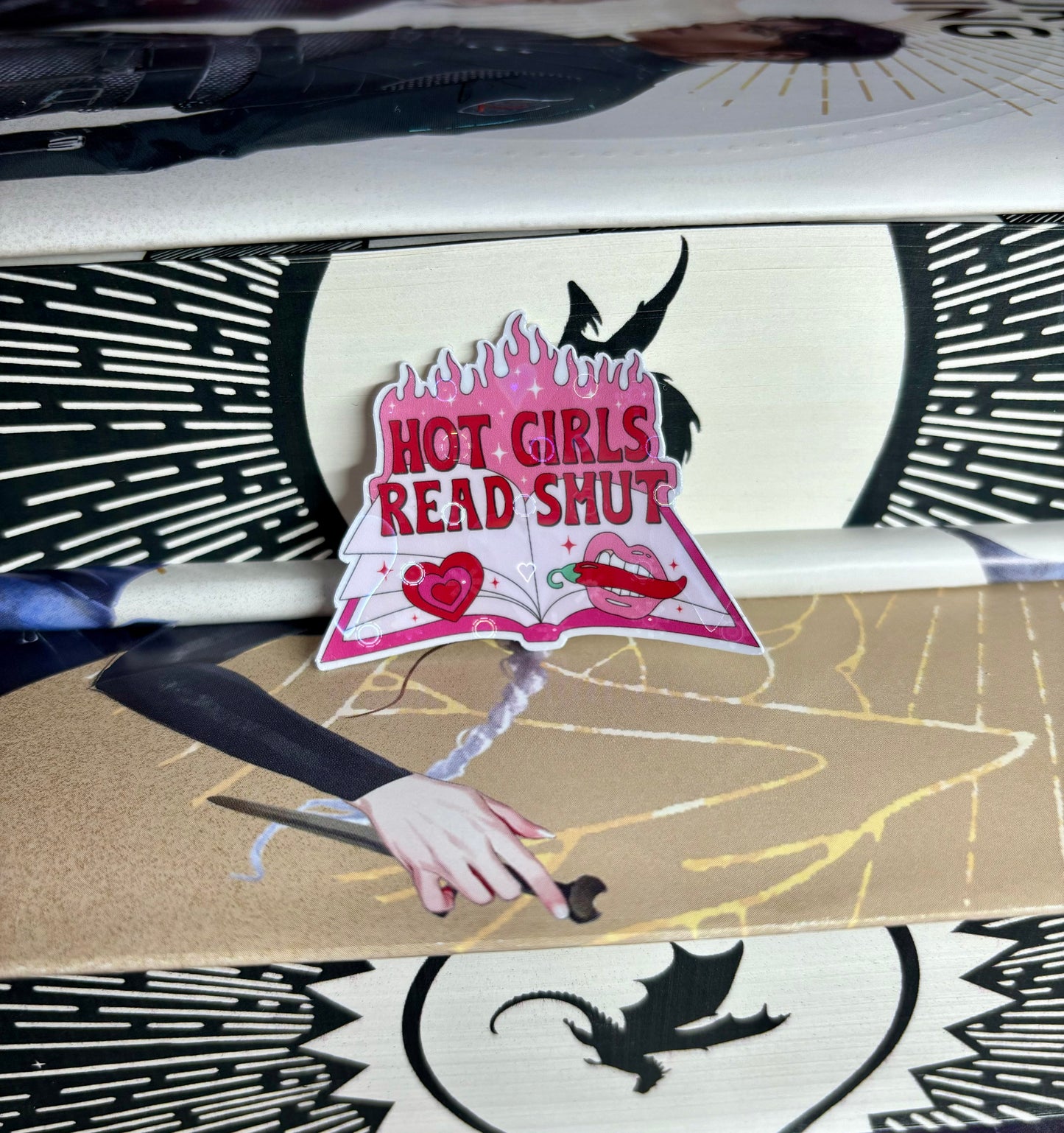 Mini Hot Girls Read Smut Sticker