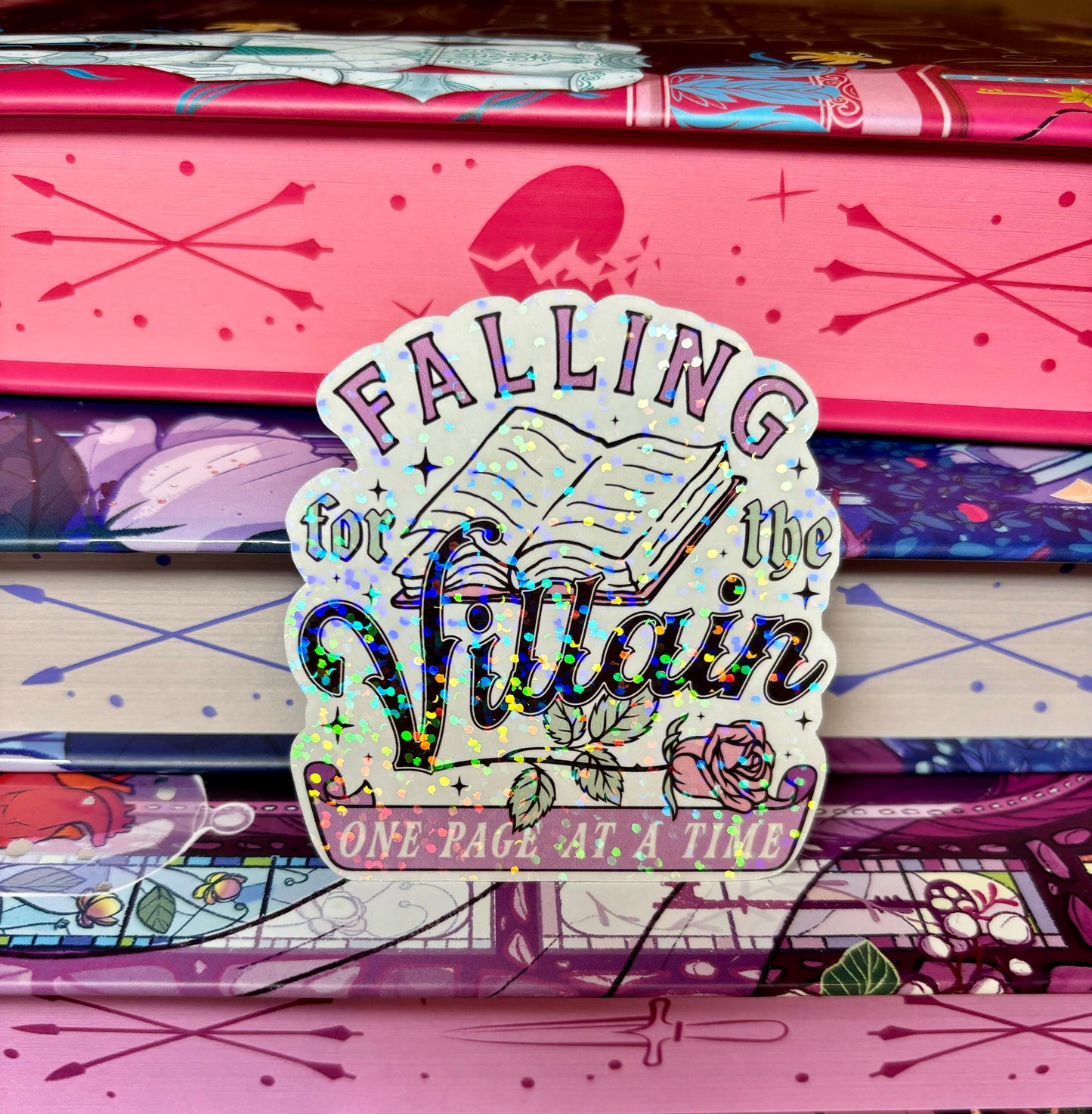 Falling For The Villain One Page At A Time Sticker