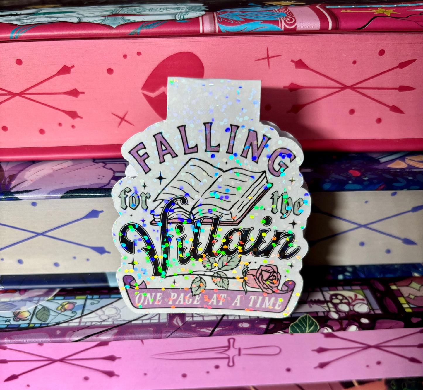 Falling For The Villain One Page At A Time Magnetic Bookmark