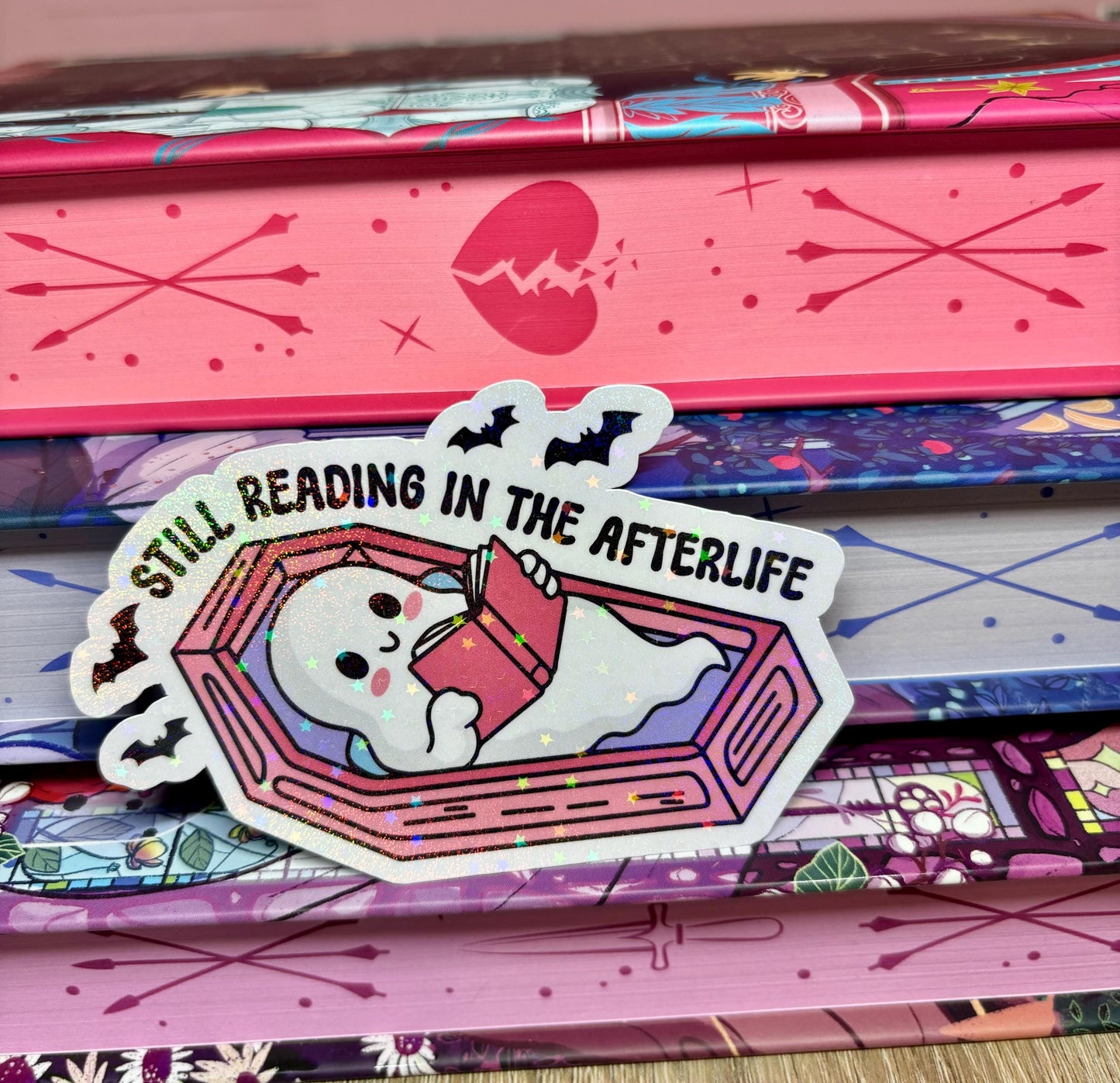 Still Reading In The Afterlife Sticker