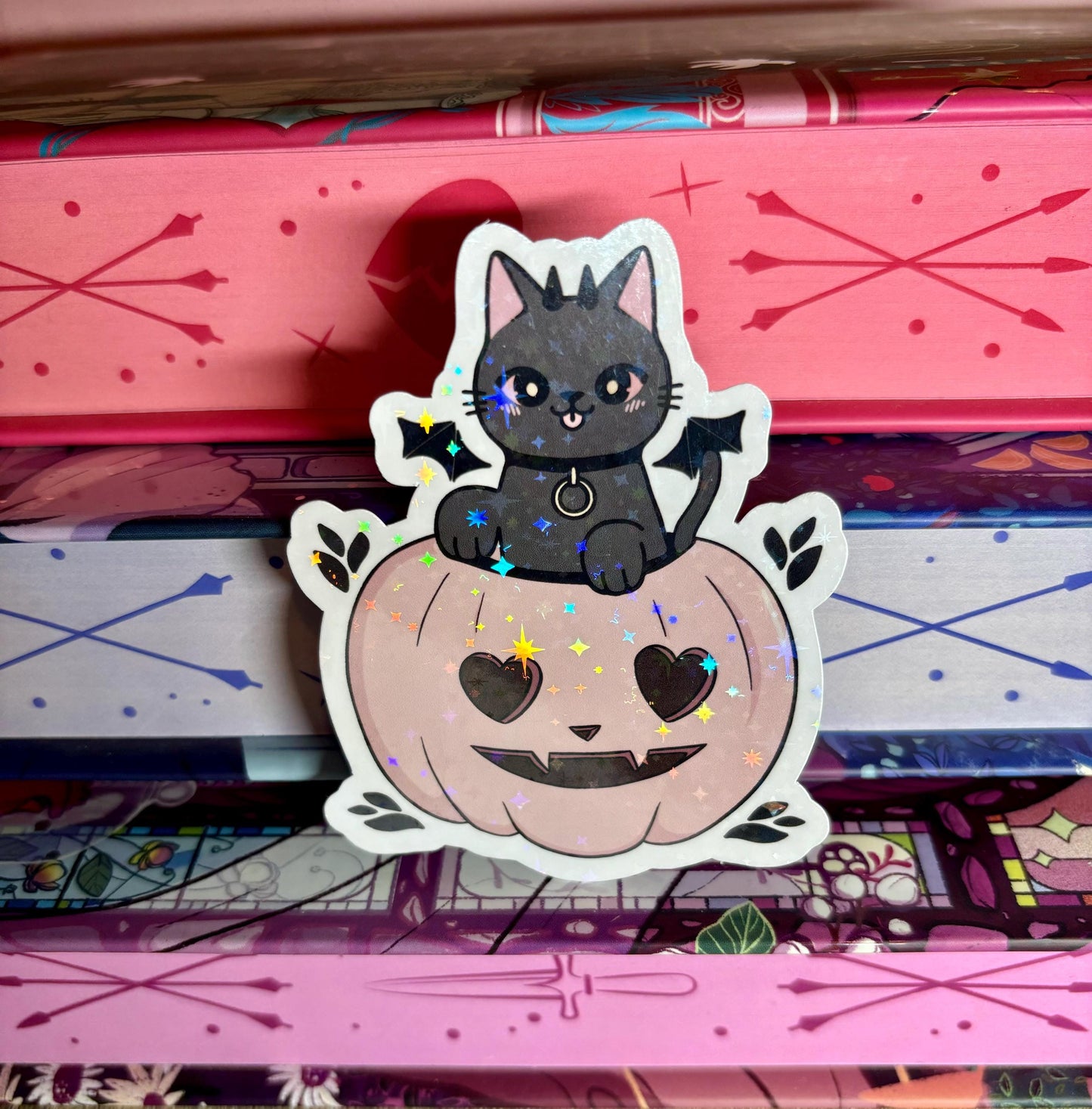Cute Cat In A Pumpkin Sticker