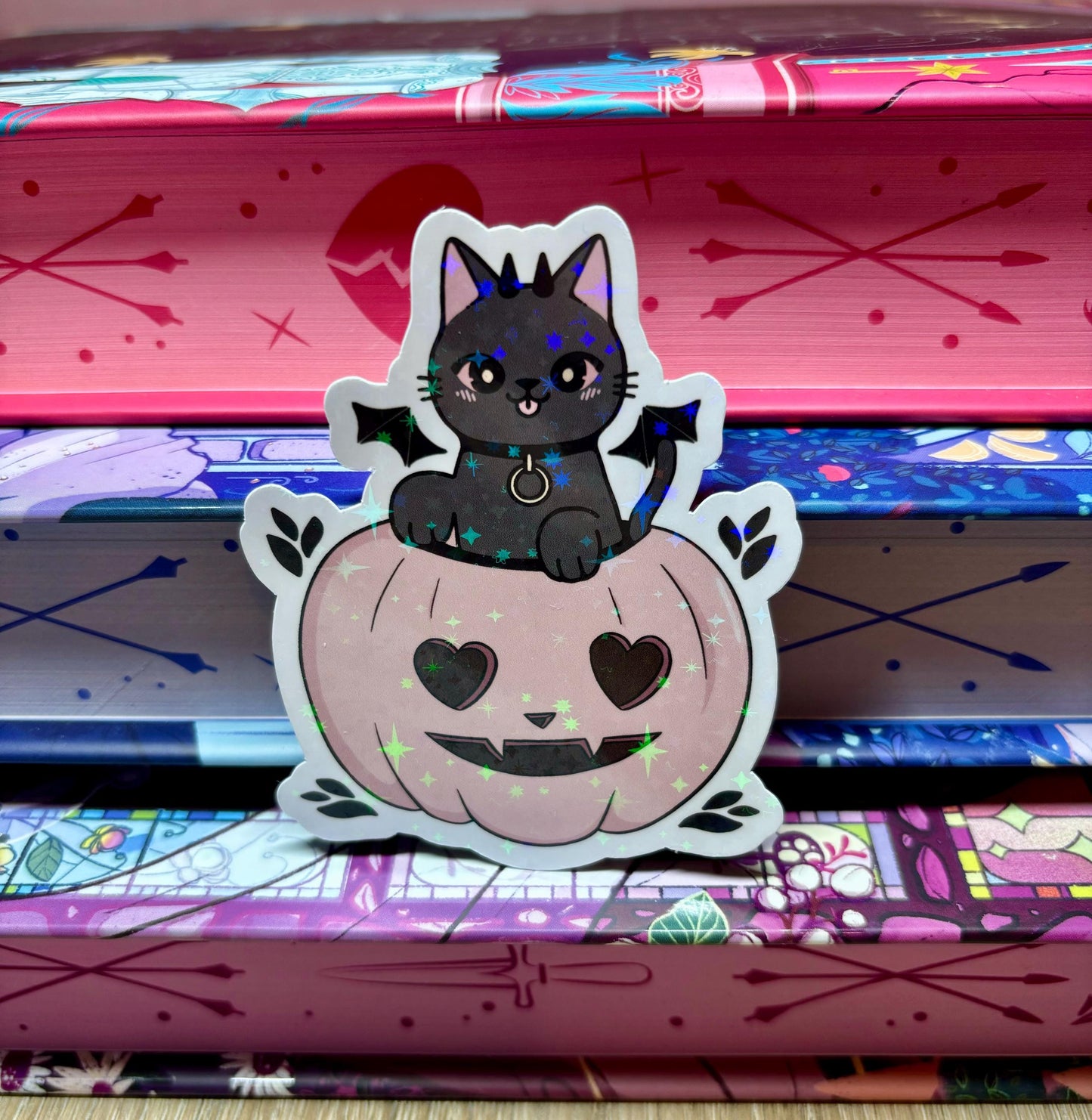 Cute Cat In A Pumpkin Sticker