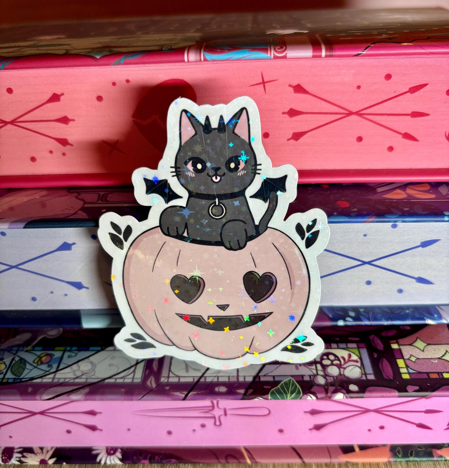 Cute Cat In A Pumpkin Sticker