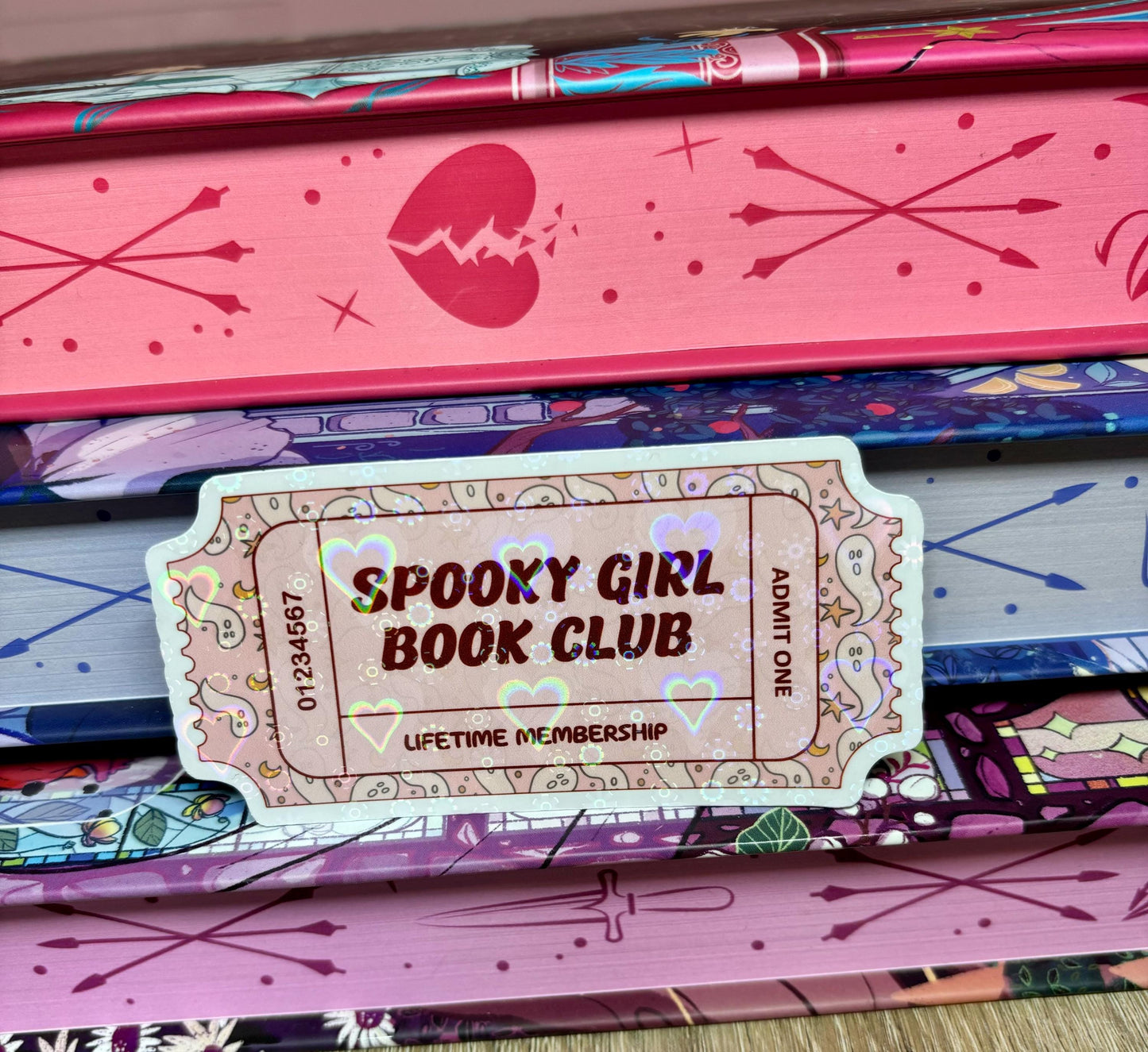 Spooky Girl Book Club Ticket Sticker