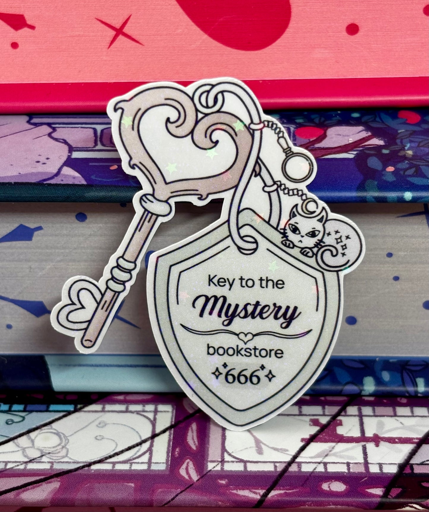 Mini Key To The Mystery Bookstore Sticker