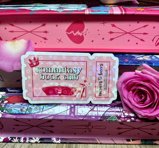 Romantasy Book Club Ticket Sticker