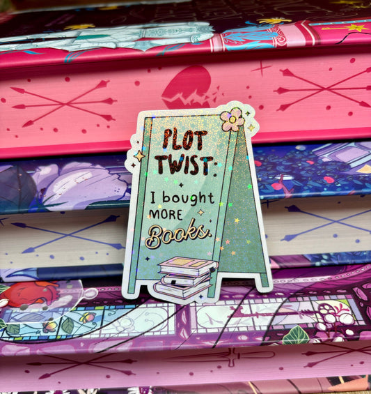 Plot twist I Bought More Books Floor Sign Style Sticker