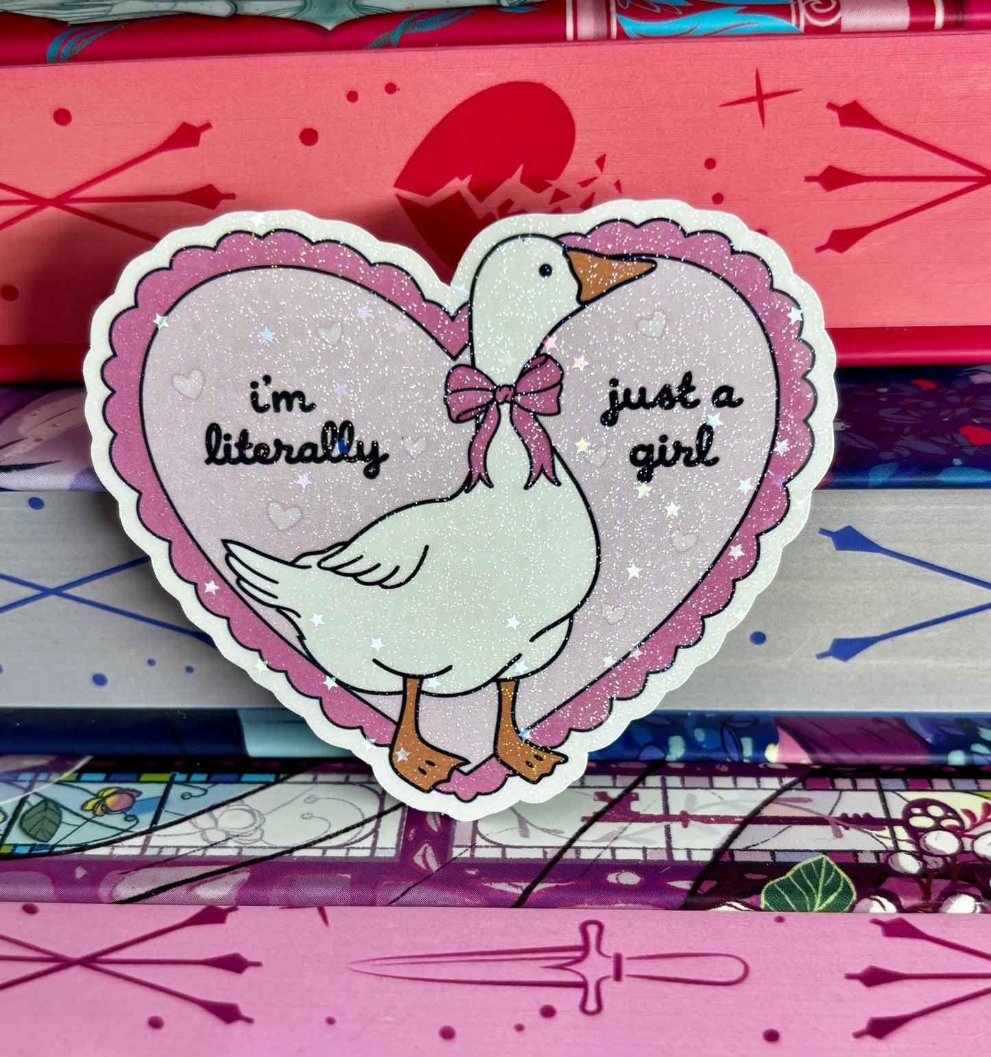 Im Literally Just A Girl Goose Sticker