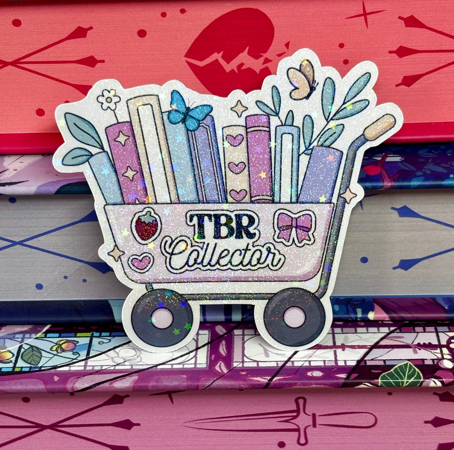 Cute TBR Collector Cart Sticker