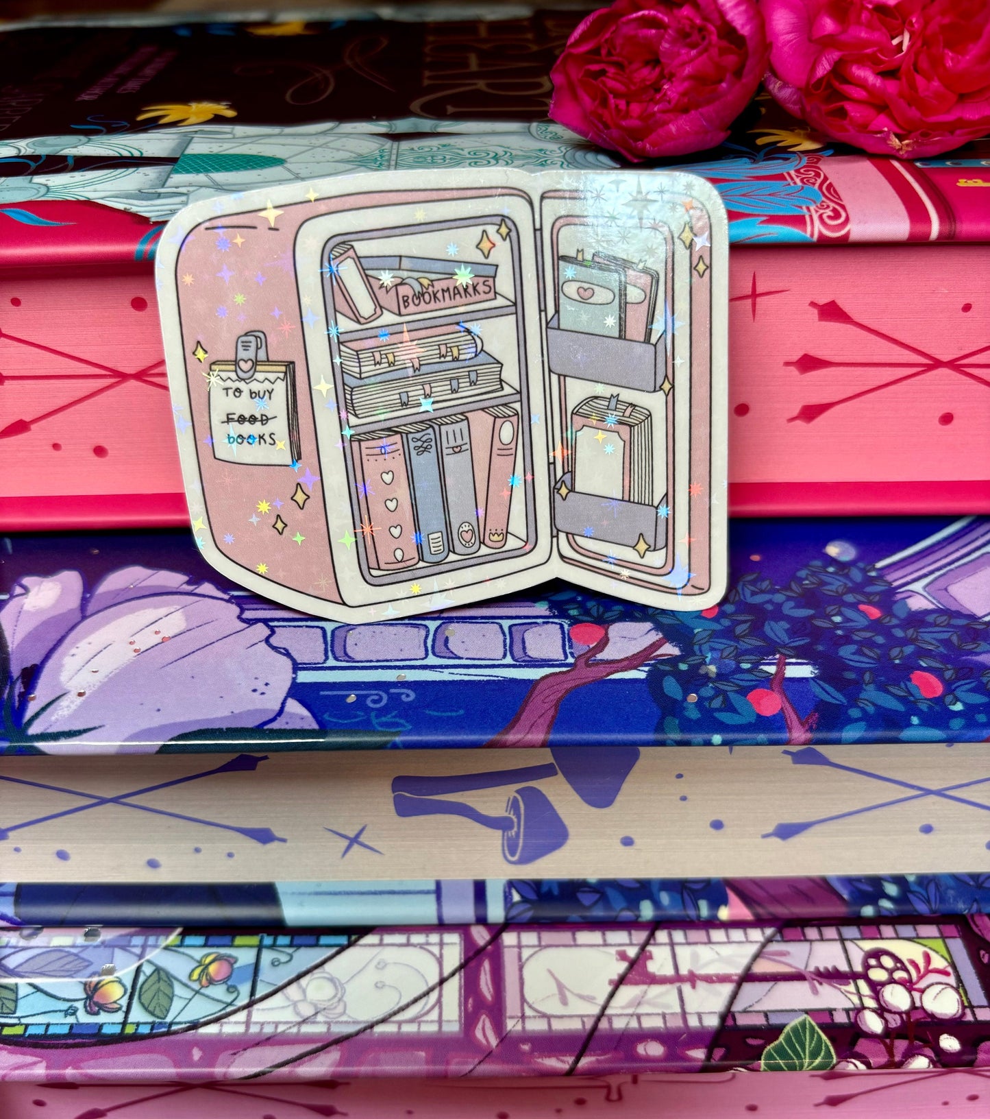 Cute Bookish Fridge Sticker