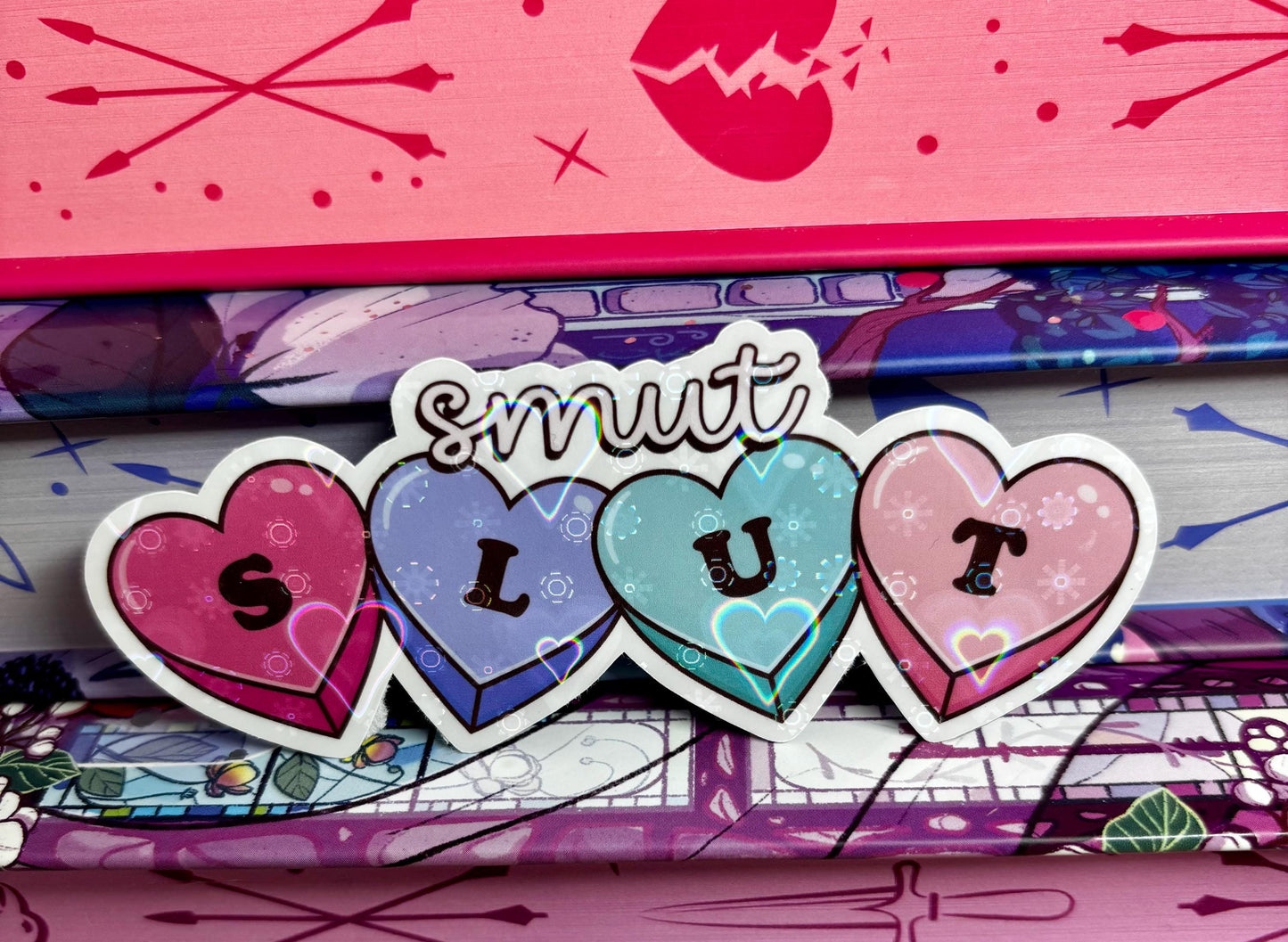 Love Heart Smut Slut Sticker