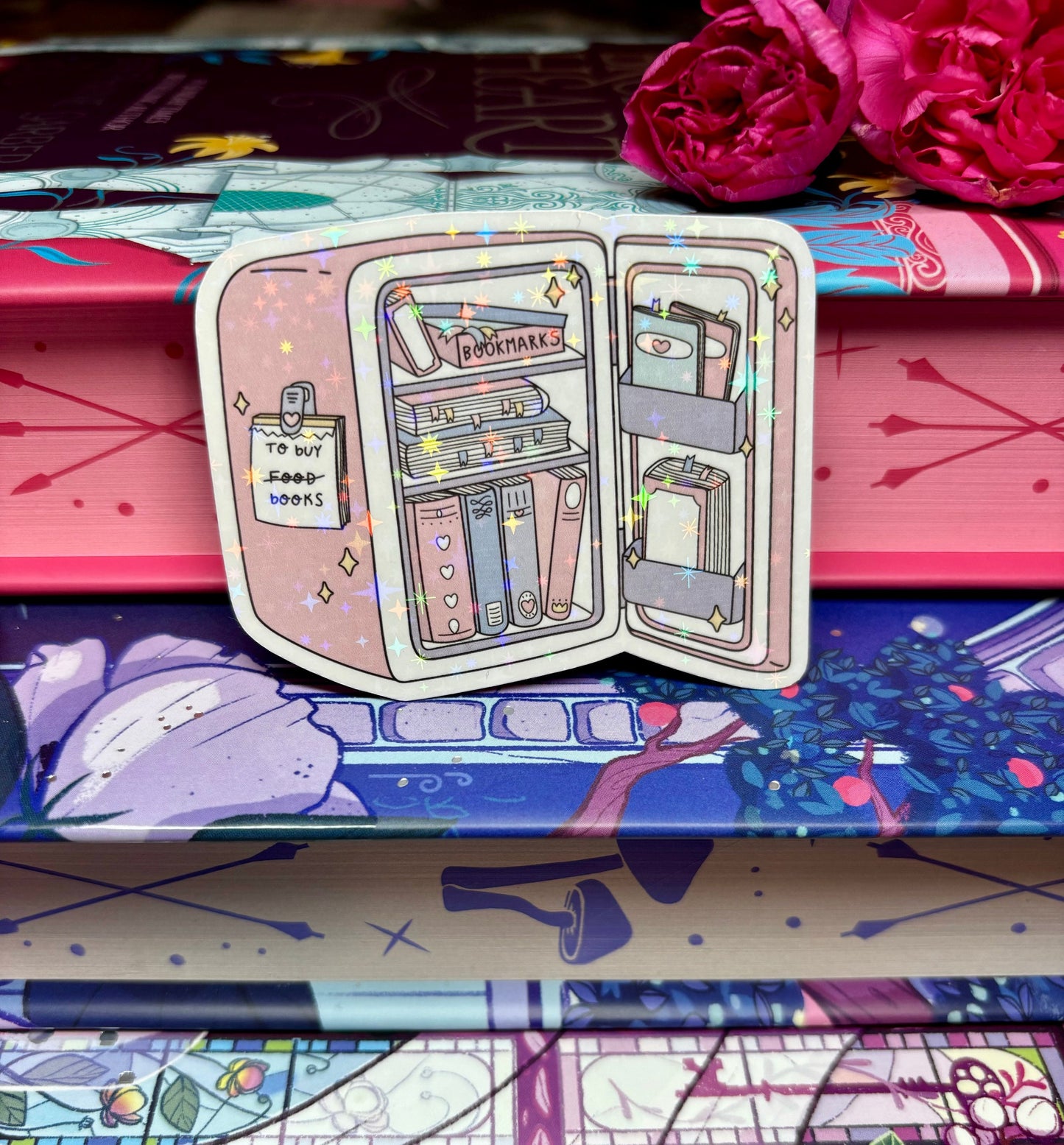 Cute Bookish Fridge Sticker