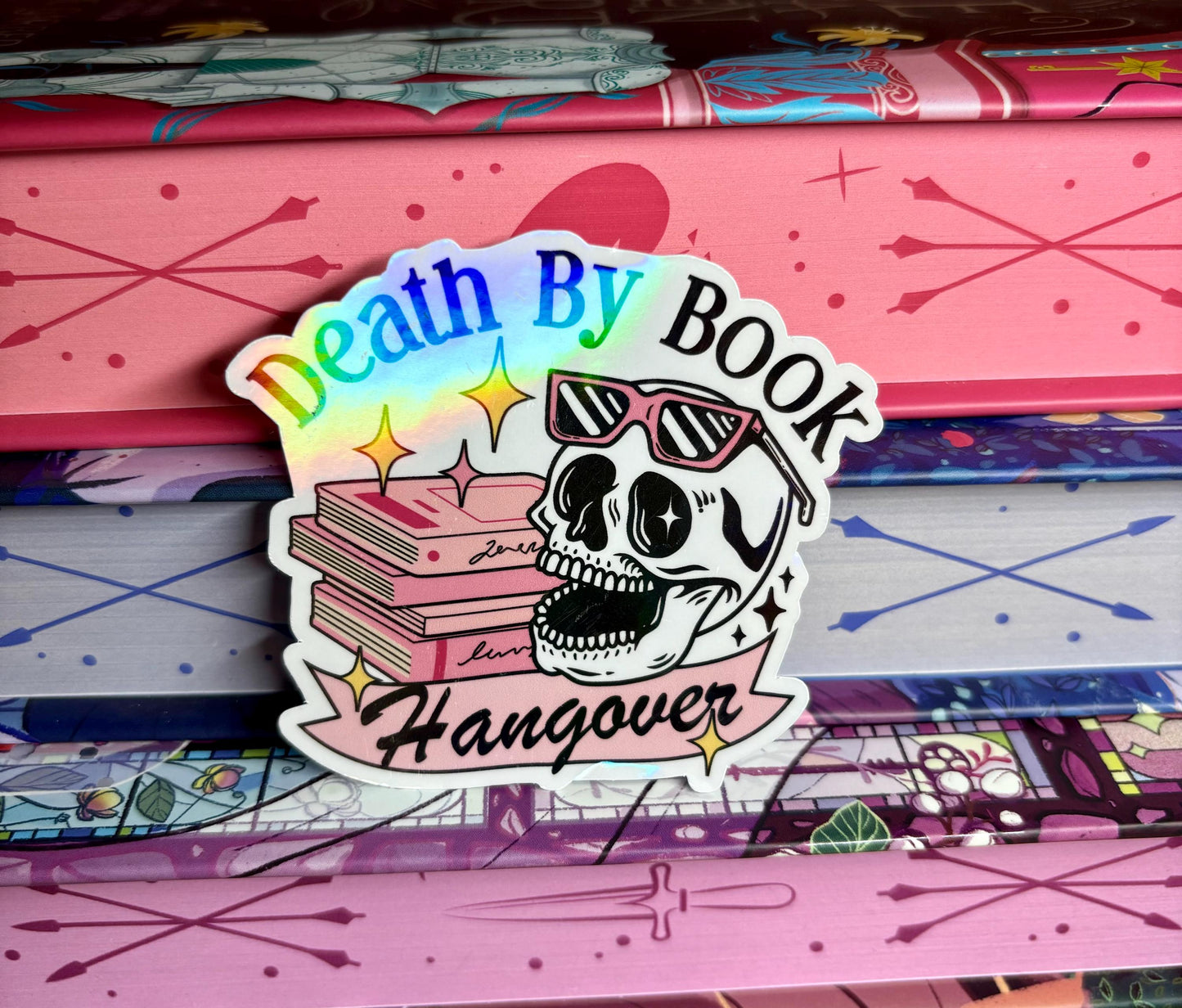 Death By Book Hangover Sticker