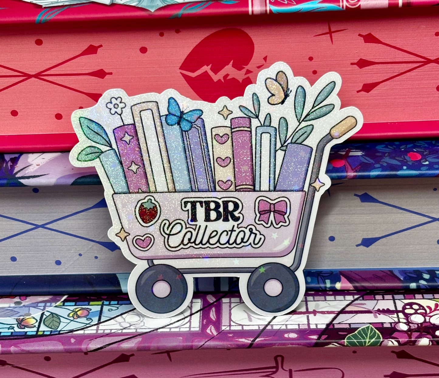 Cute TBR Collector Cart Sticker