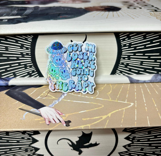 Mini Get In Loser We're Going To Therapy Aliens Sticker