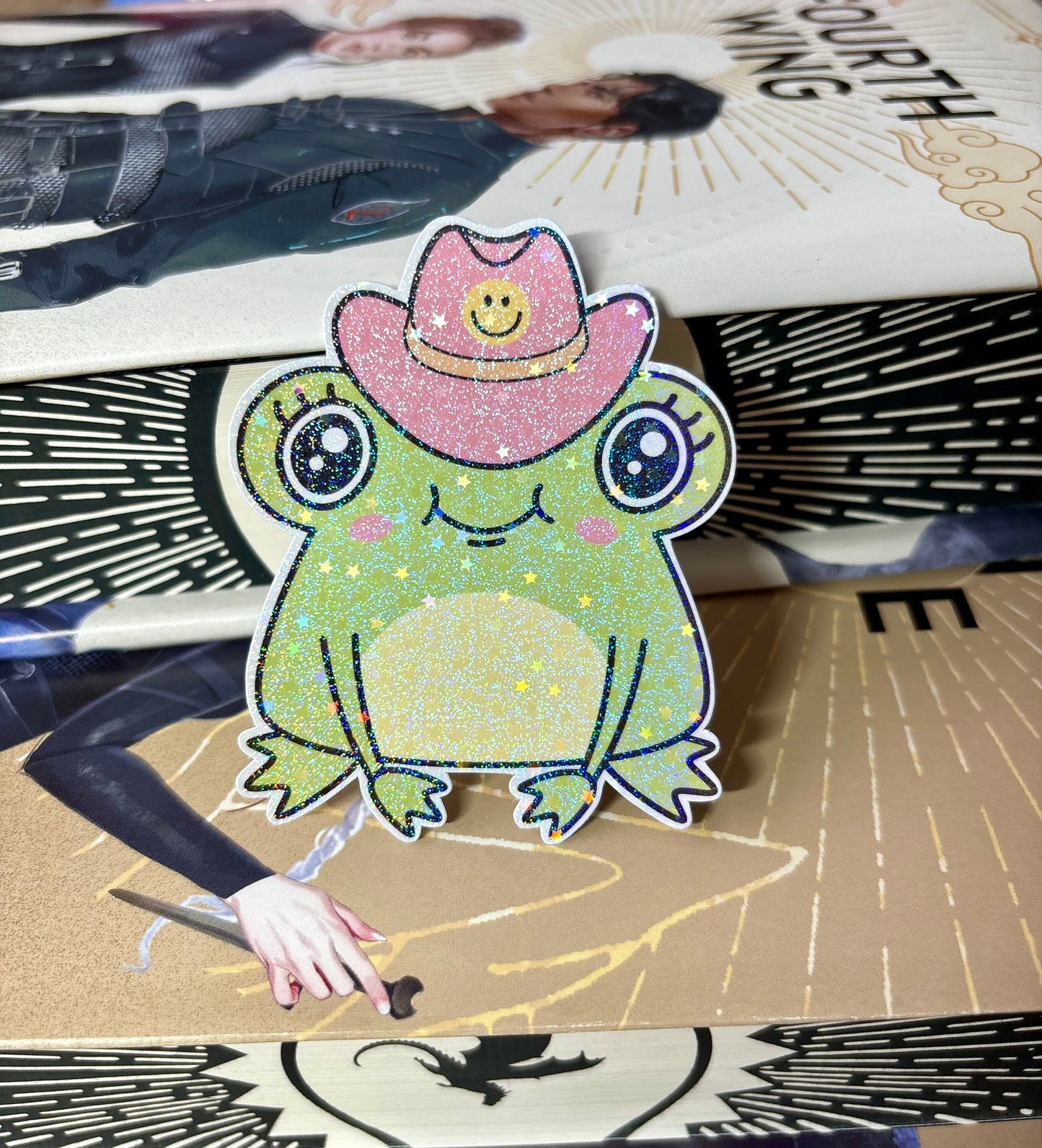 Cute Cowgirl Frog Sticker