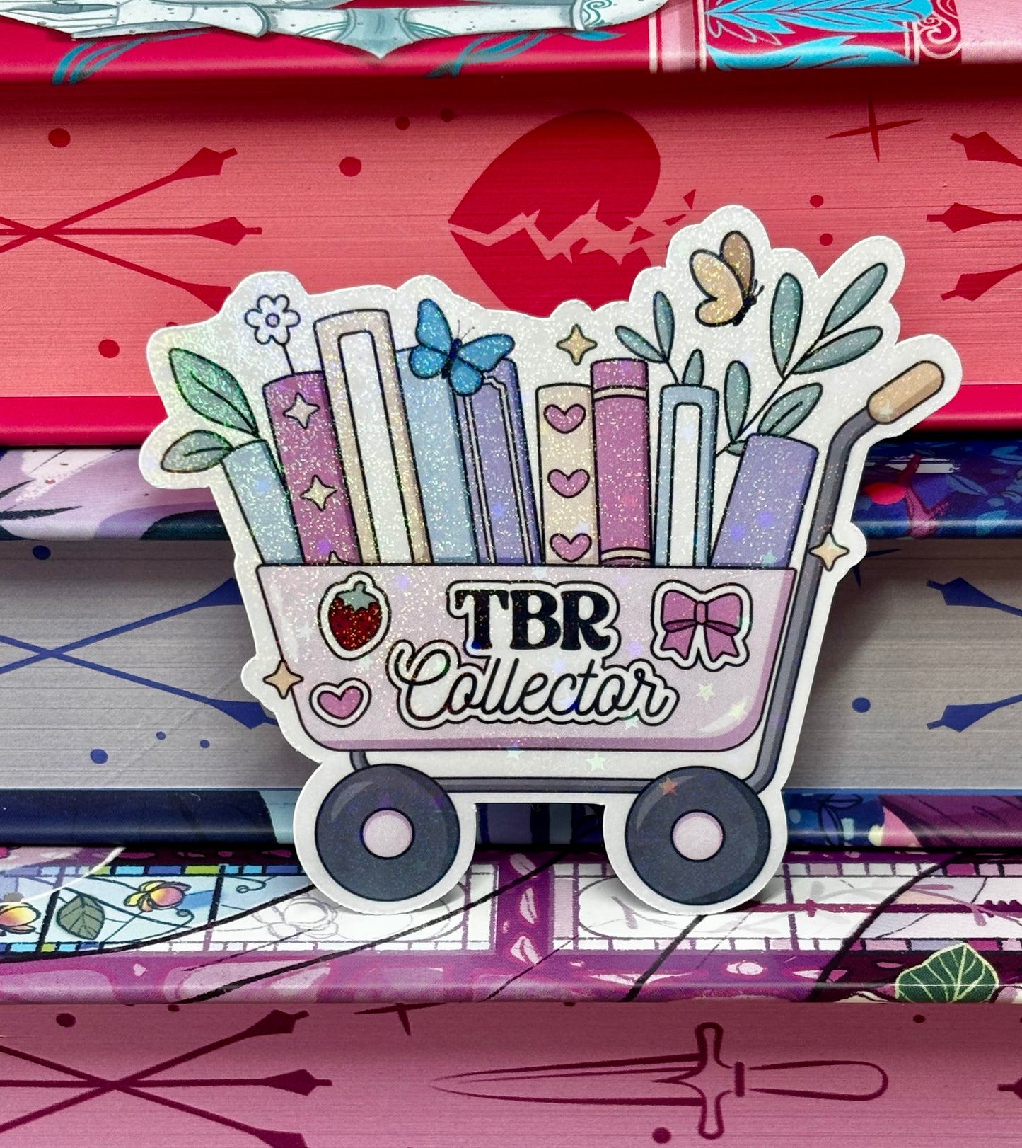 Cute TBR Collector Cart Sticker